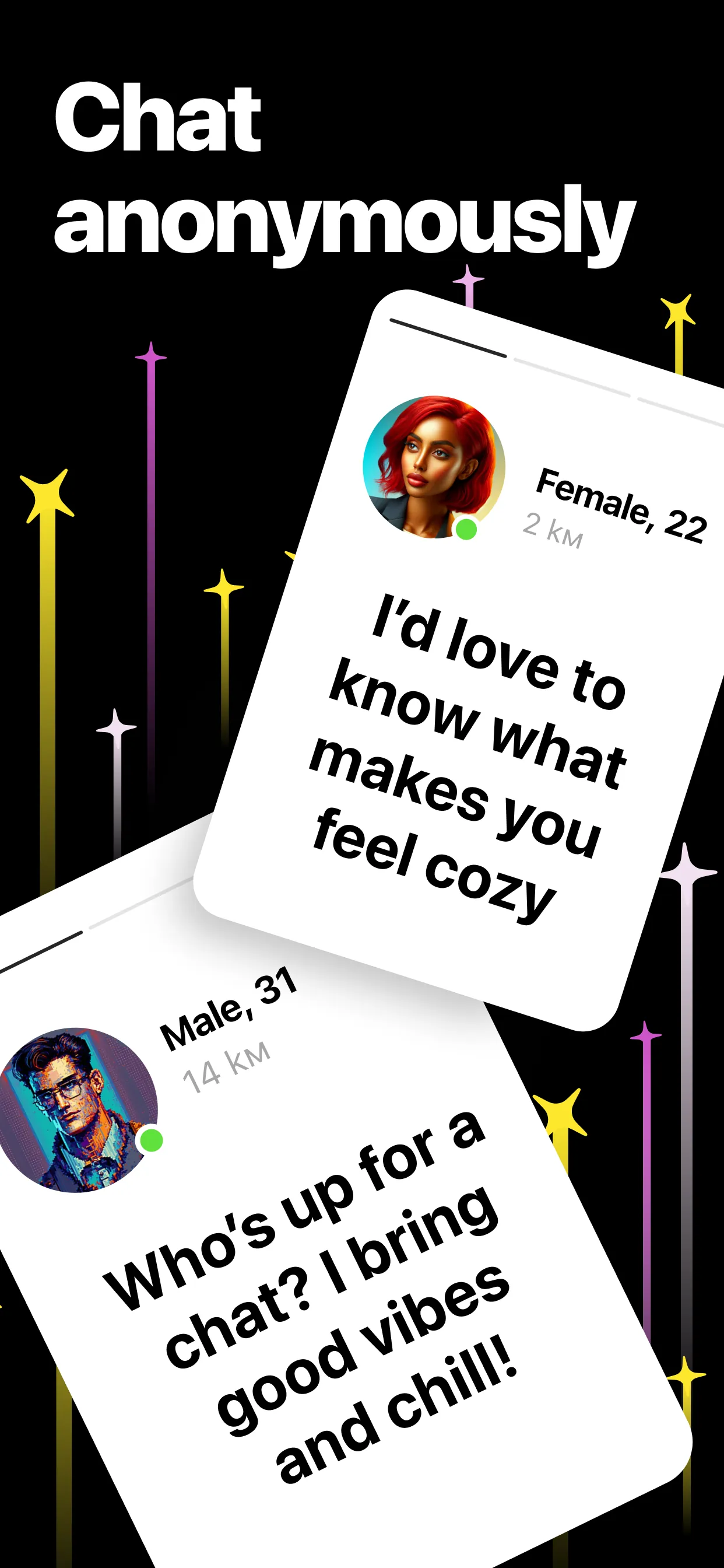 Spark: Anonymous Chat iphone screenshot 1