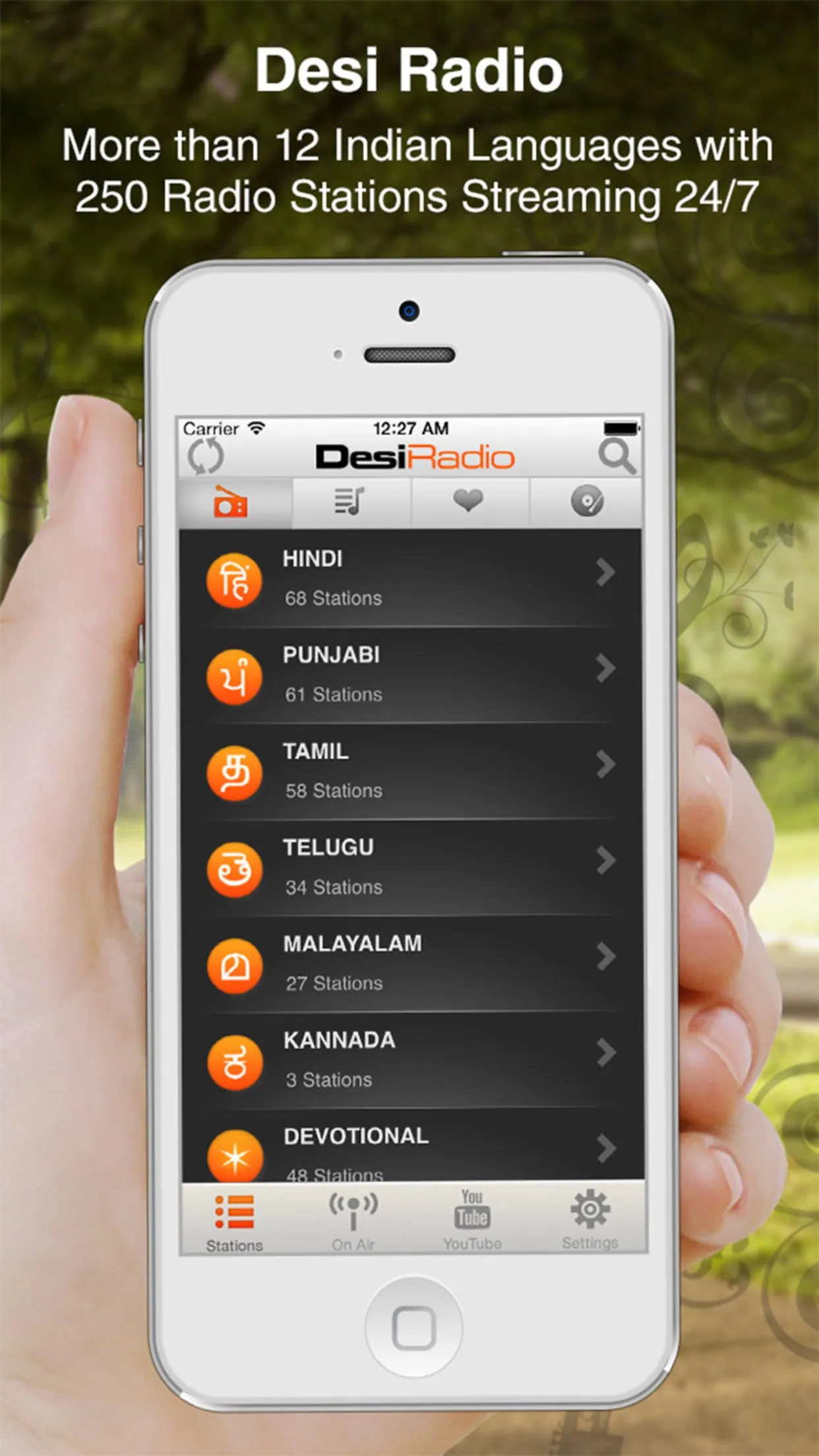 Desi Radio - Indian Stations iphone screenshot 1