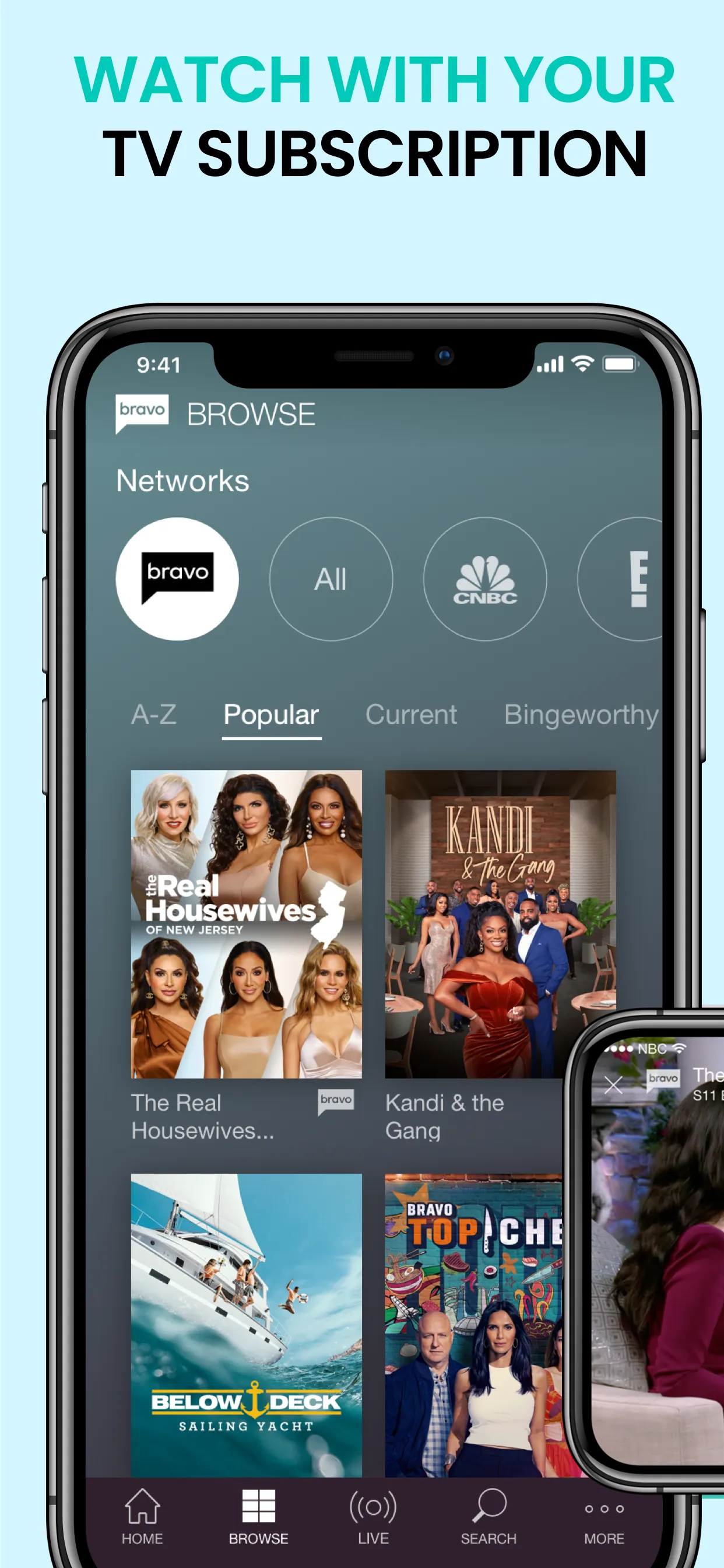 Bravo - Live Stream TV Shows iphone screenshot 3