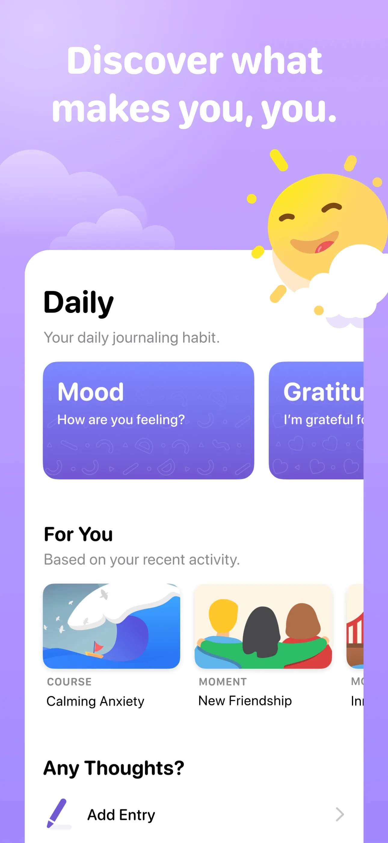 Halo: Daily Self Care Journal iphone screenshot 1
