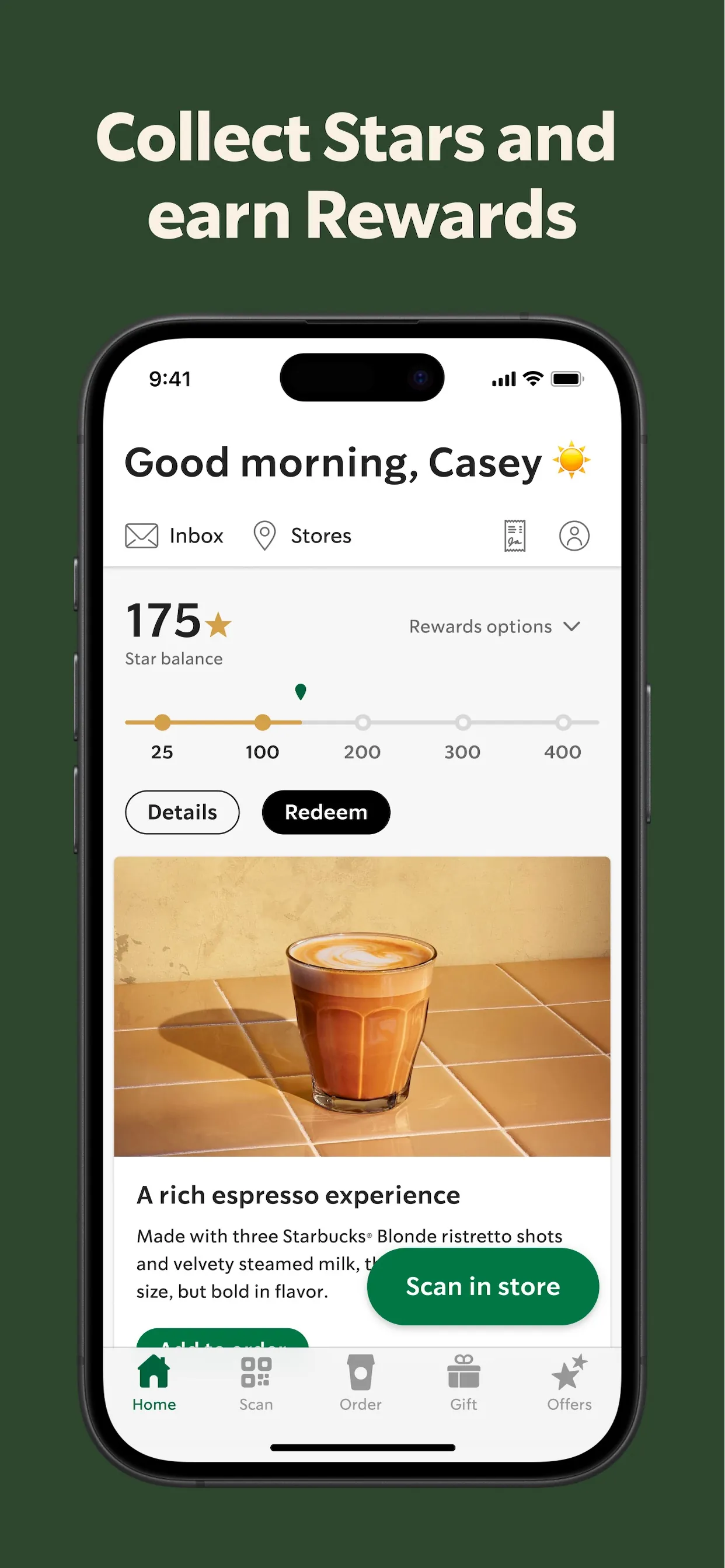 Starbucks iphone screenshot 1