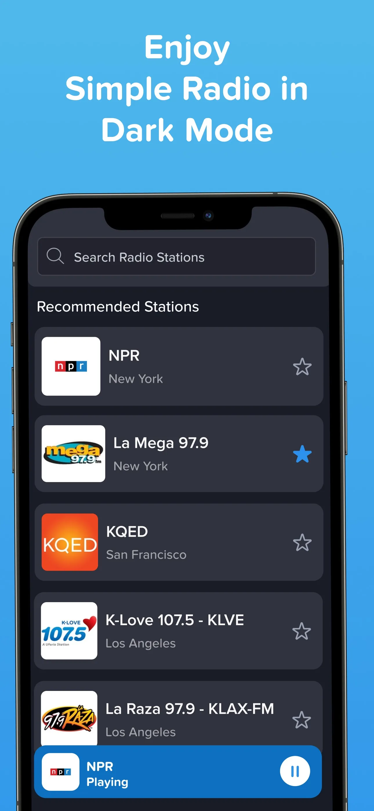 Simple Radio - FM AM Stations iphone screenshot 6
