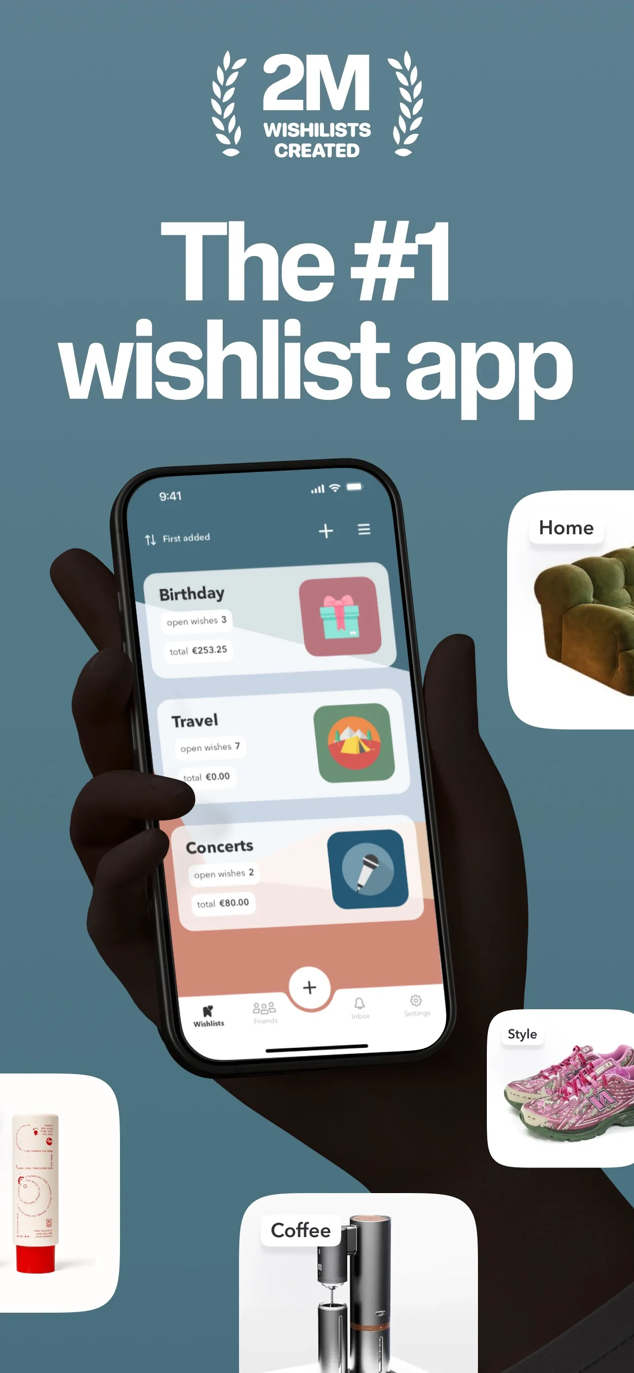 Wishlists - online wishlist iphone screenshot 1