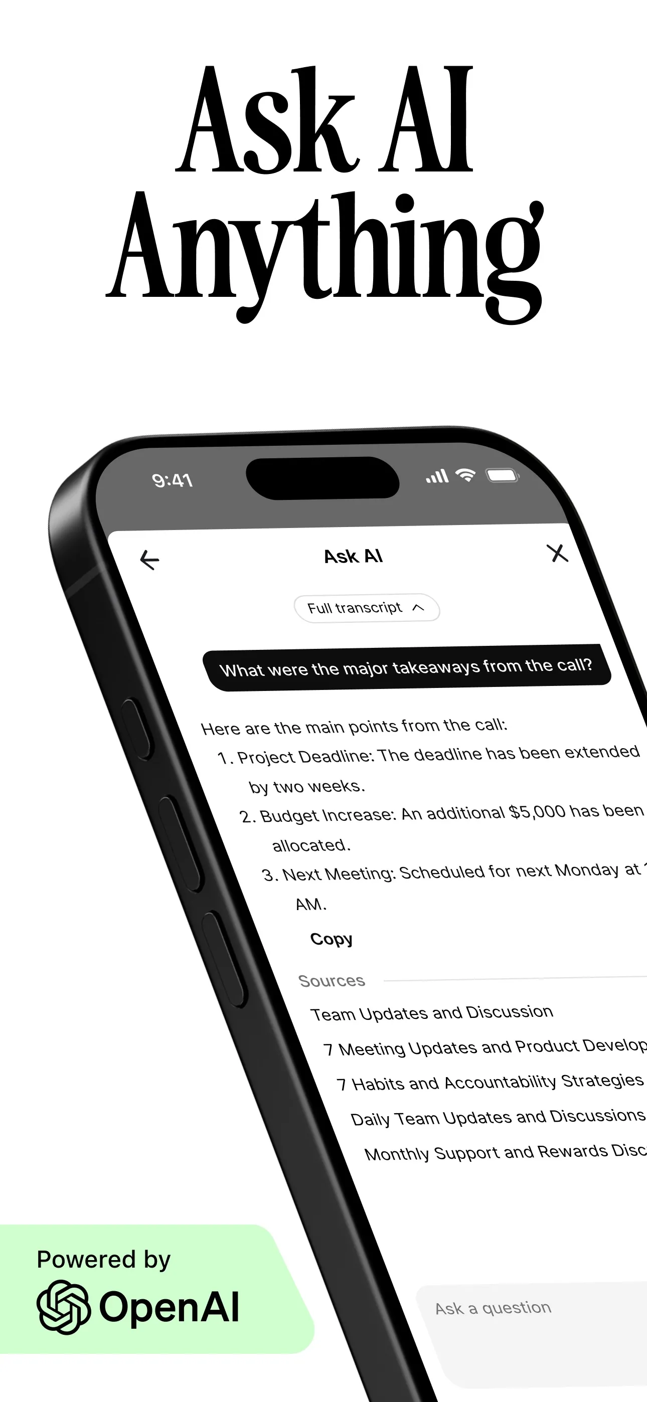 Voicenotes AI Notes & Meetings iphone screenshot 3