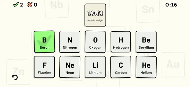 Periodic Table Quiz iphone screenshot 3