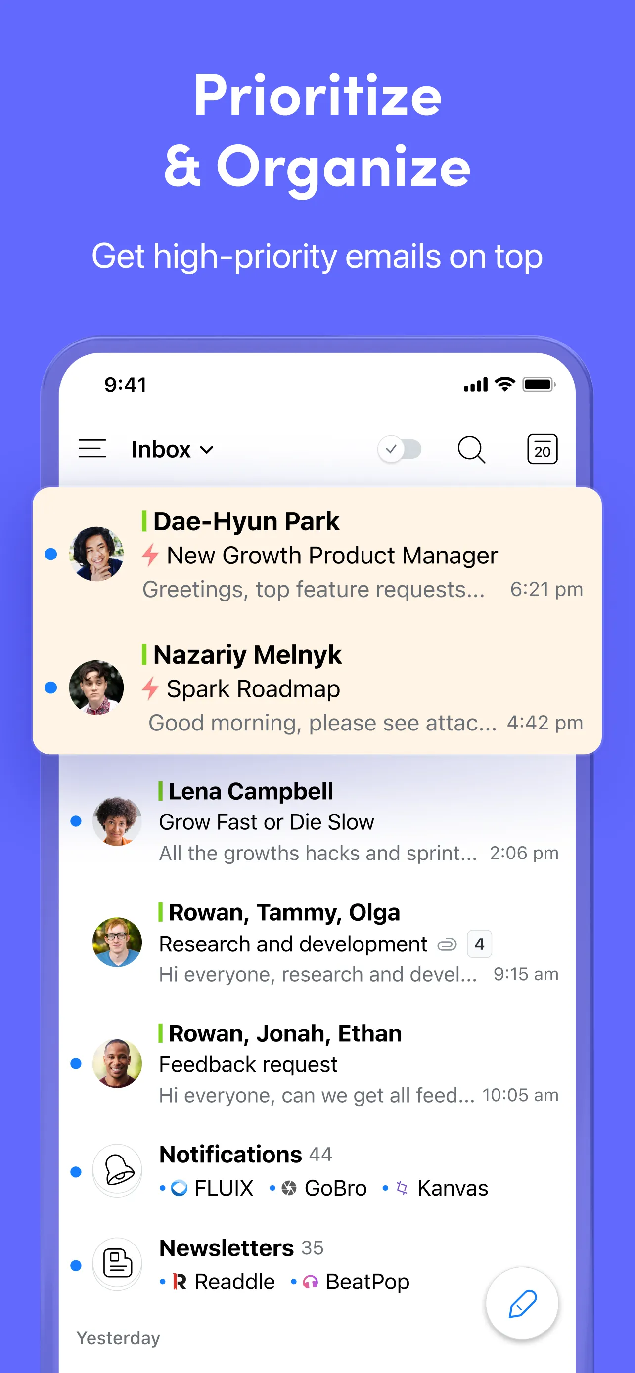 Spark Mail + AI: Email Inbox iphone screenshot 4