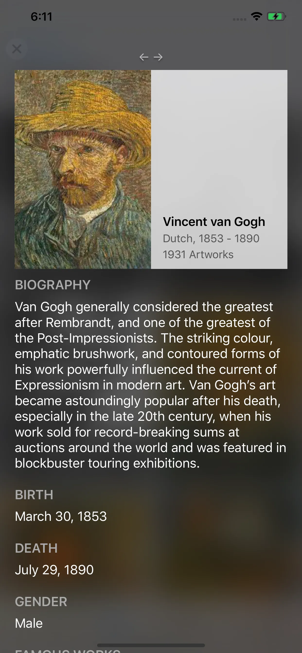 WikiArt iphone screenshot 7