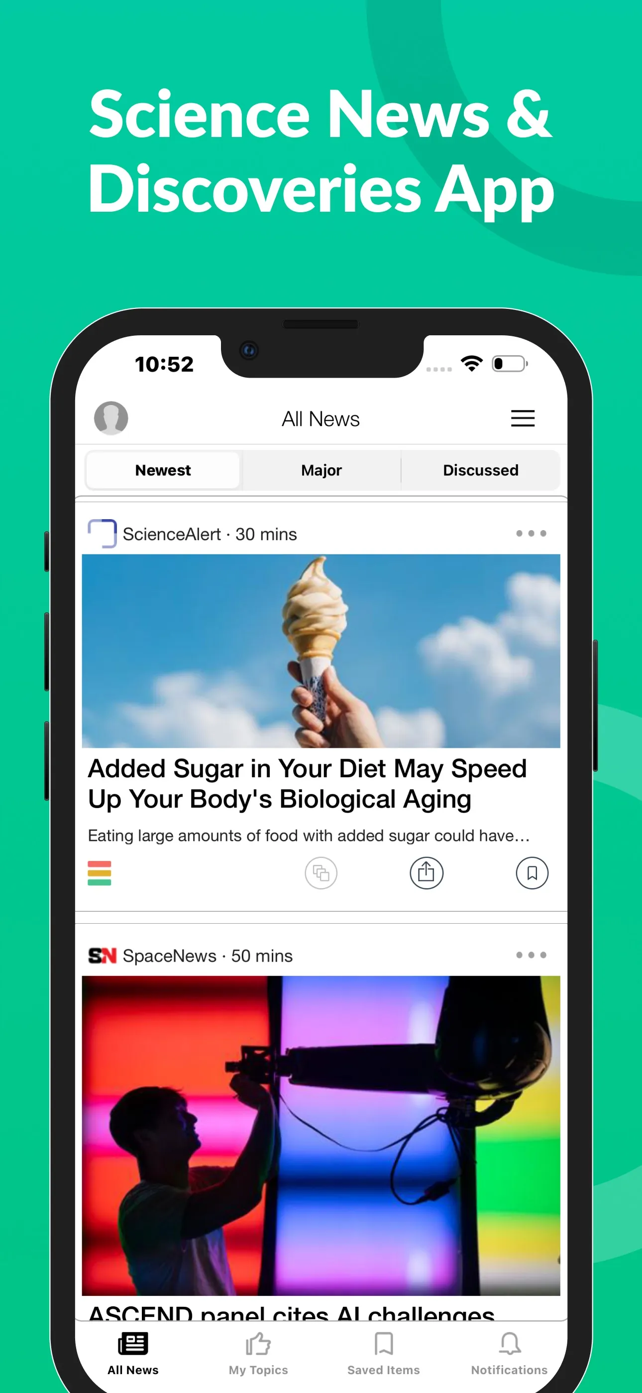 Science News & Discoveries iphone screenshot 1