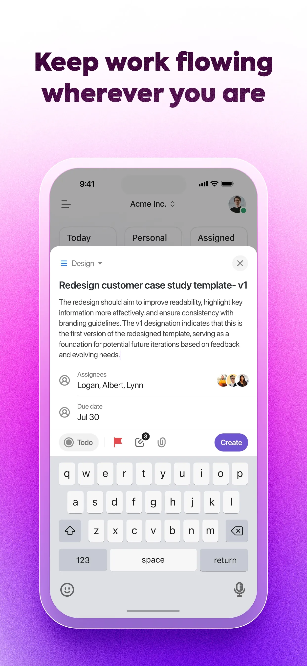 ClickUp - Manage Teams & Tasks iphone screenshot 4