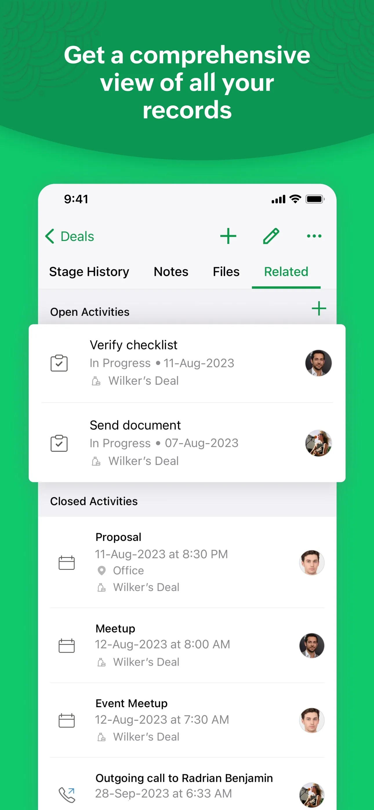 Bigin by Zoho CRM iphone screenshot 5