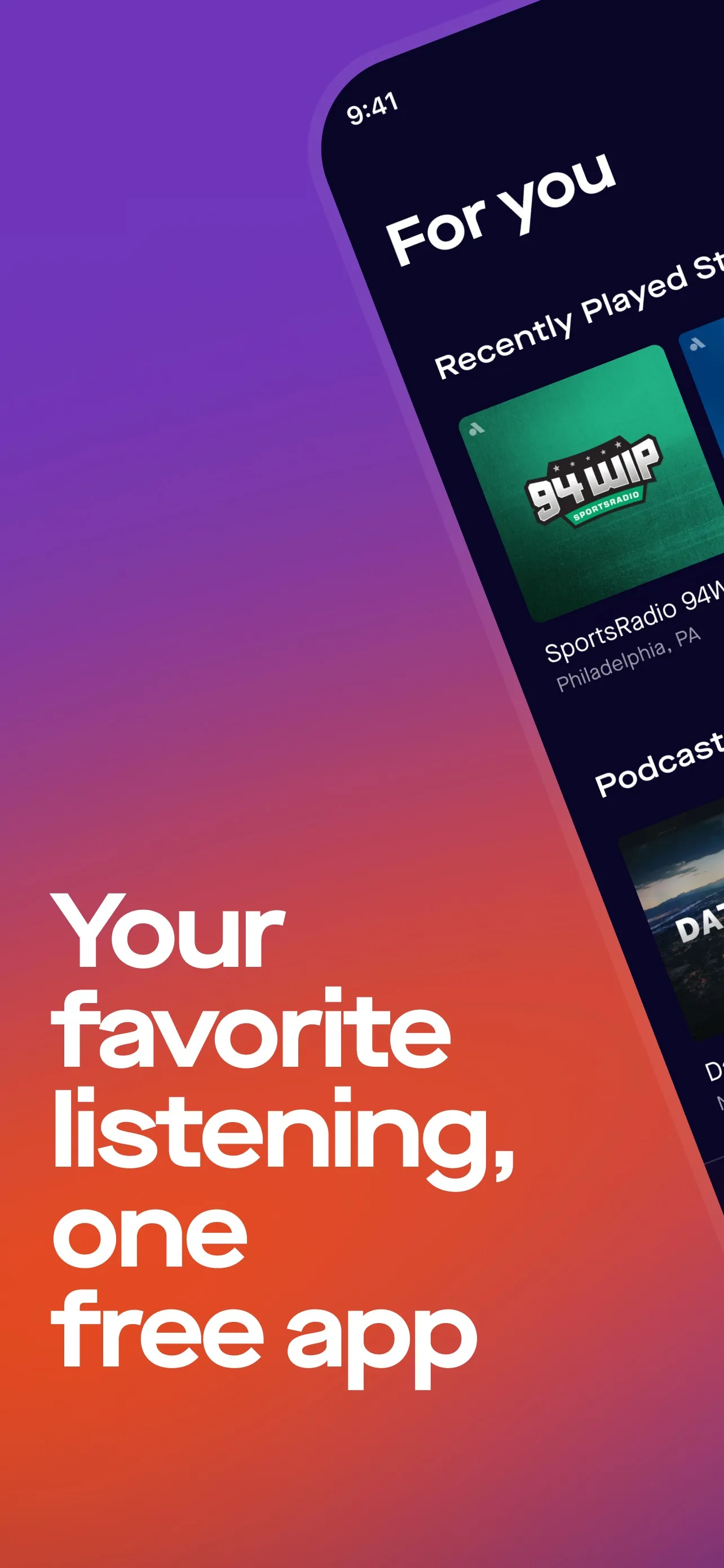 Audacy: Radio & Sports Talk iphone screenshot 1