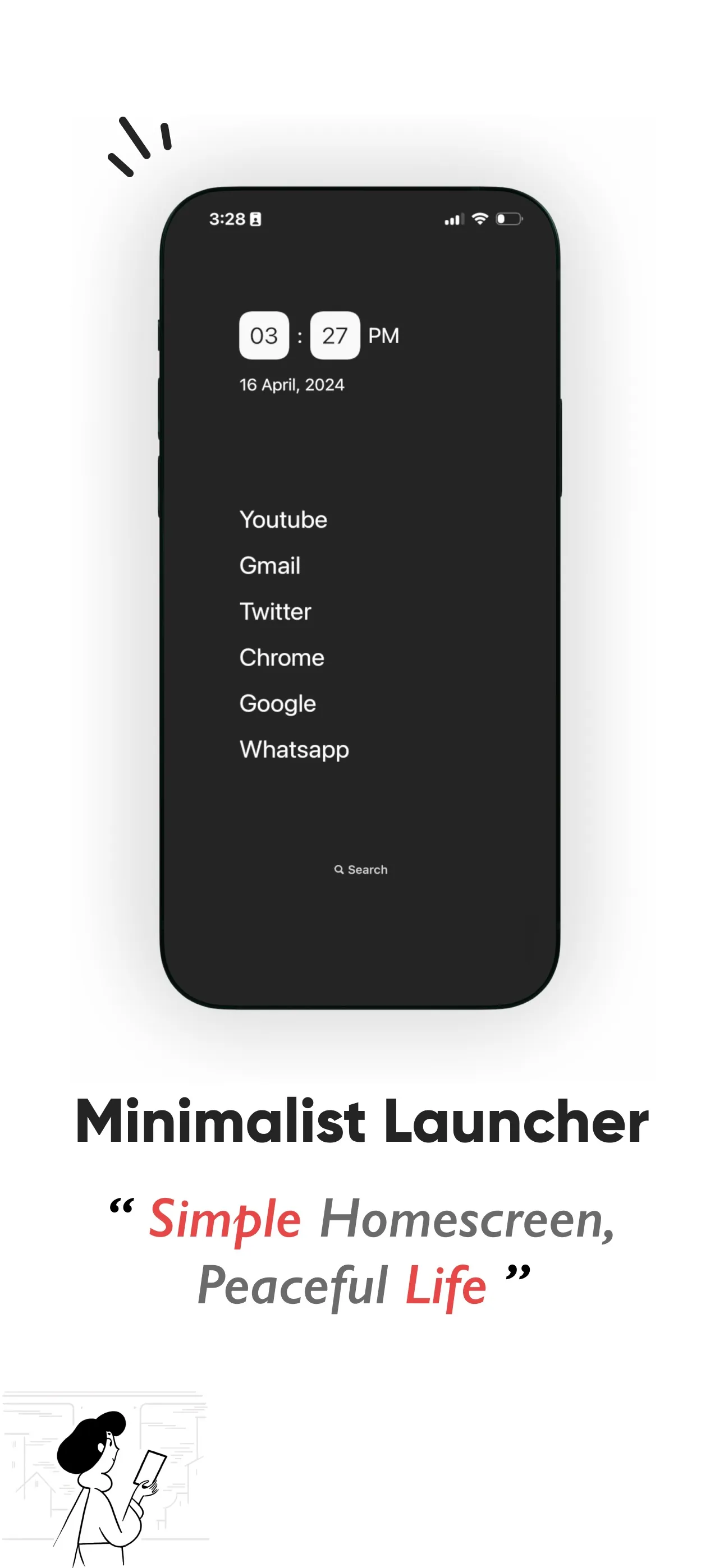Minimalist Launcher iphone screenshot 1