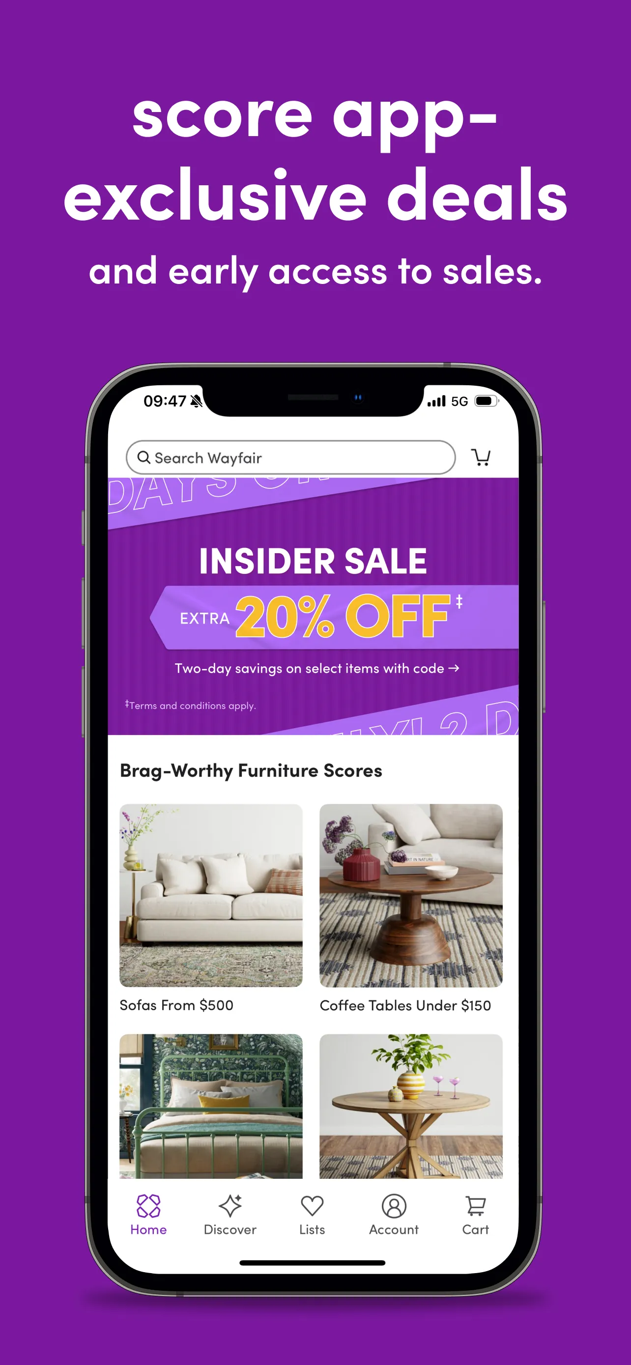 Wayfair – Shop All Things Home iphone screenshot 1