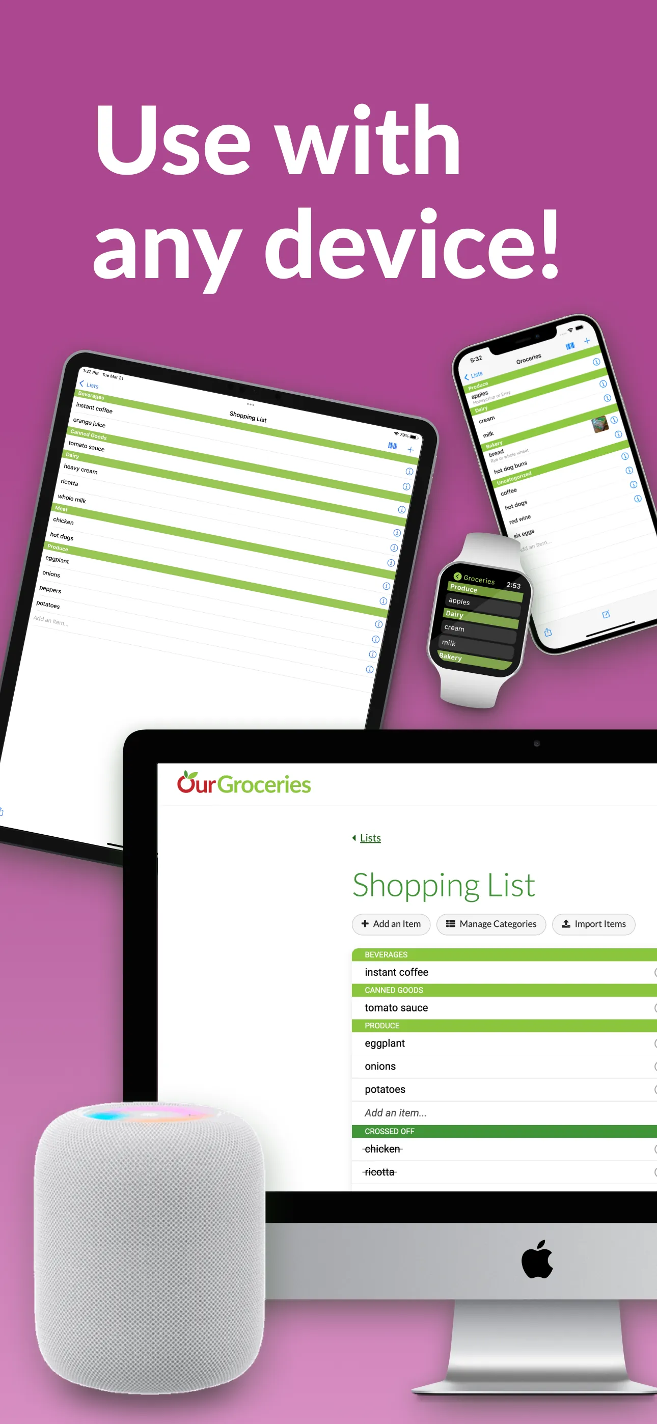 Our Groceries Shopping List iphone screenshot 4