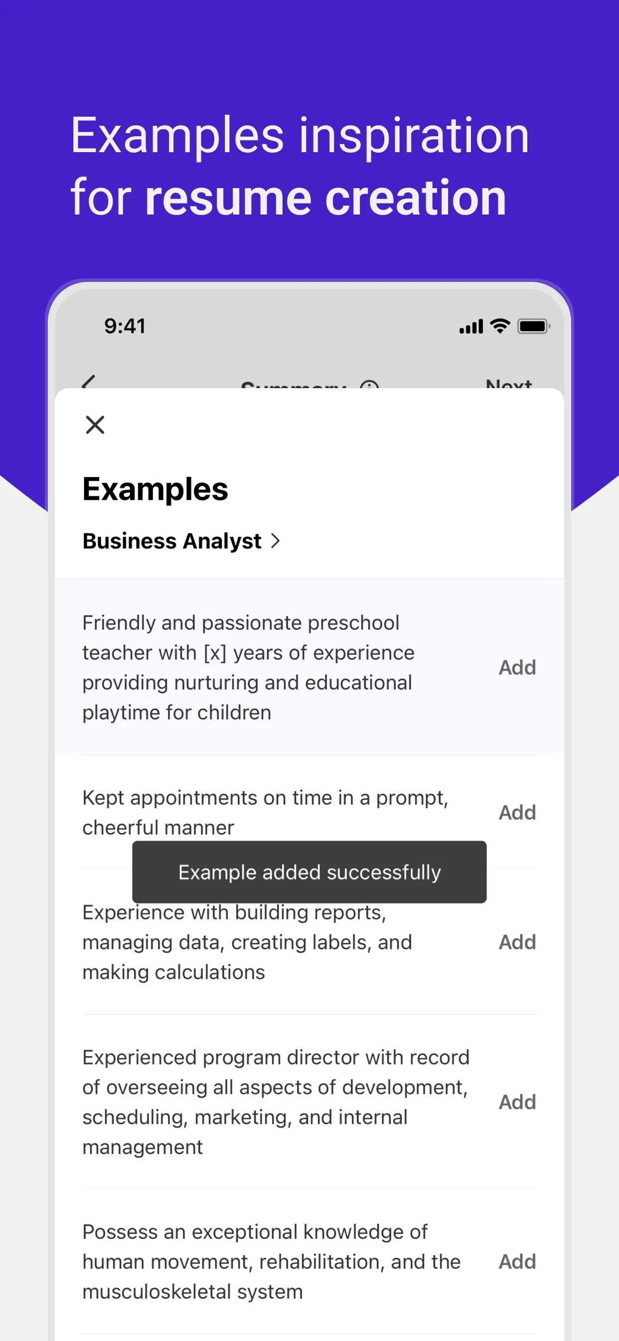 Resume Builder: PDF Resume App iphone screenshot 4