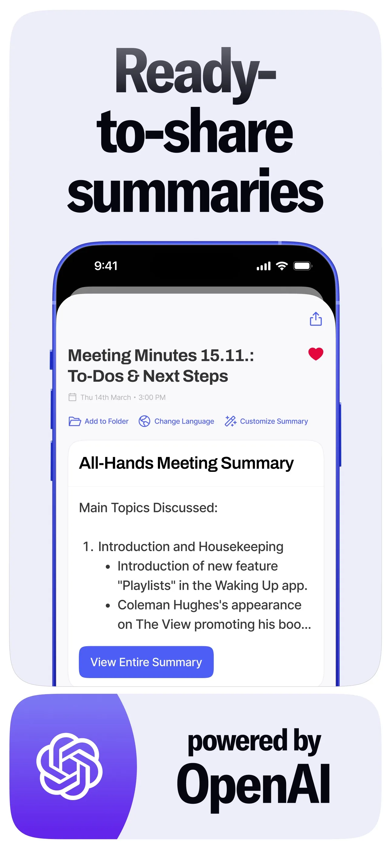 Wave AI Note Taker iphone screenshot 4