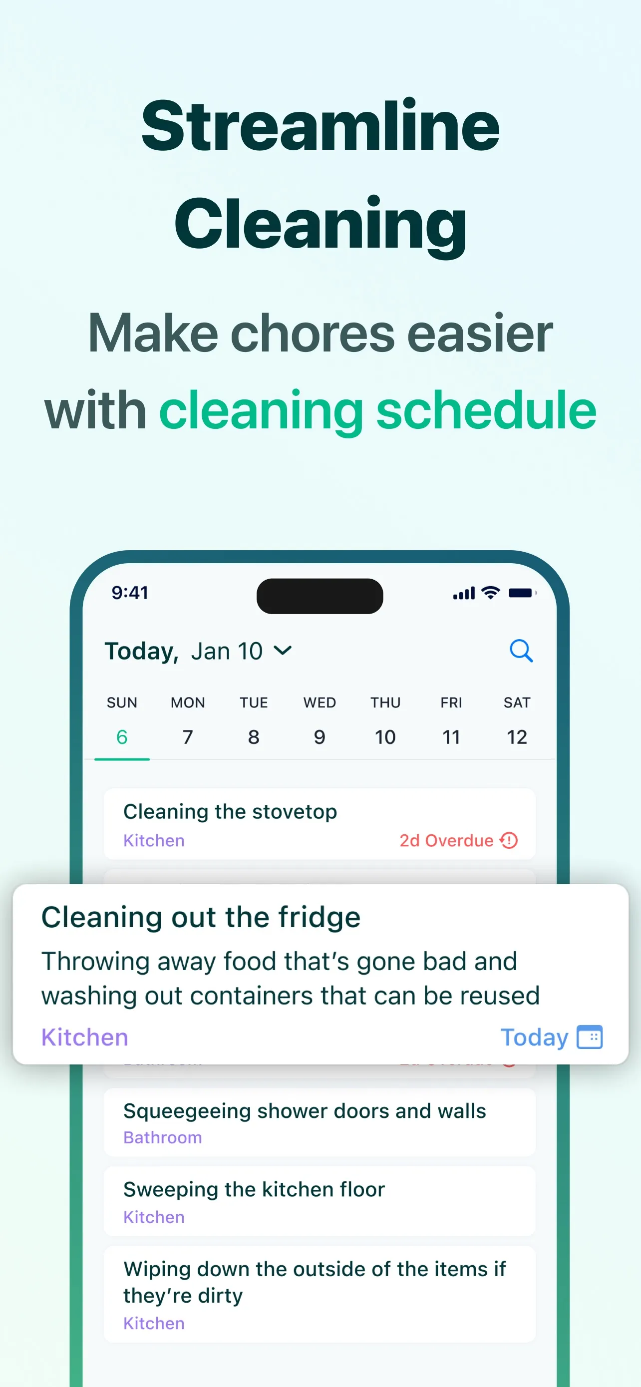 House Chores Cleaning Schedule iphone screenshot 6