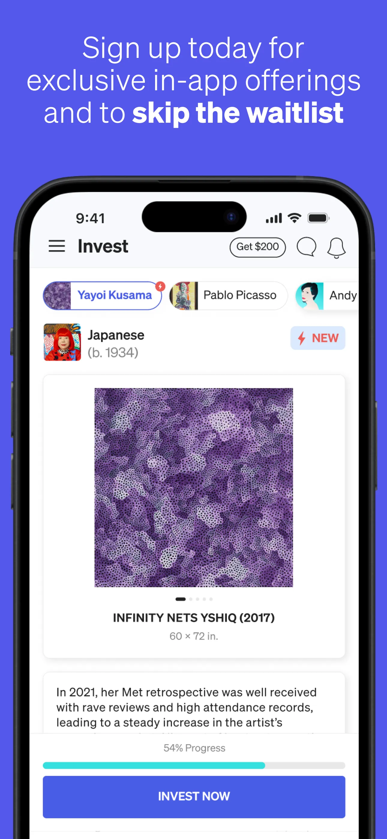 Masterworks: Invest in Art iphone screenshot 3