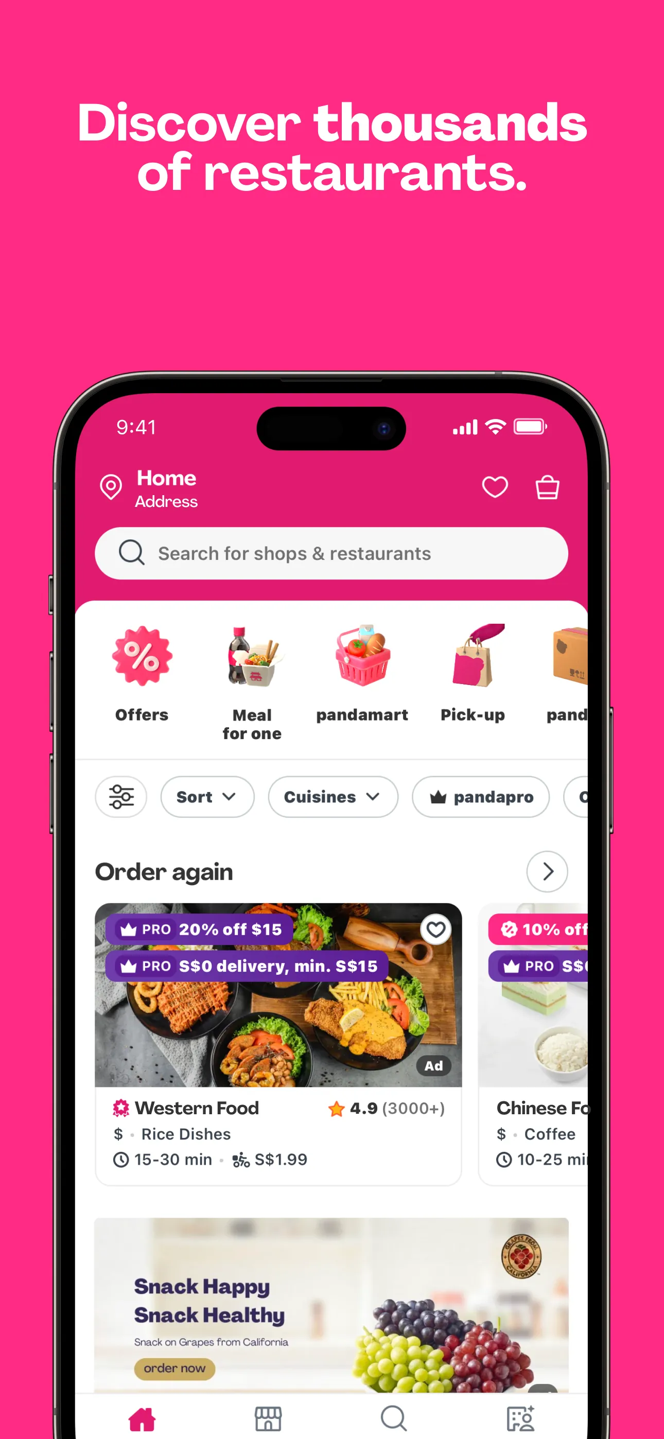 foodpanda: Food & Groceries iphone screenshot 2