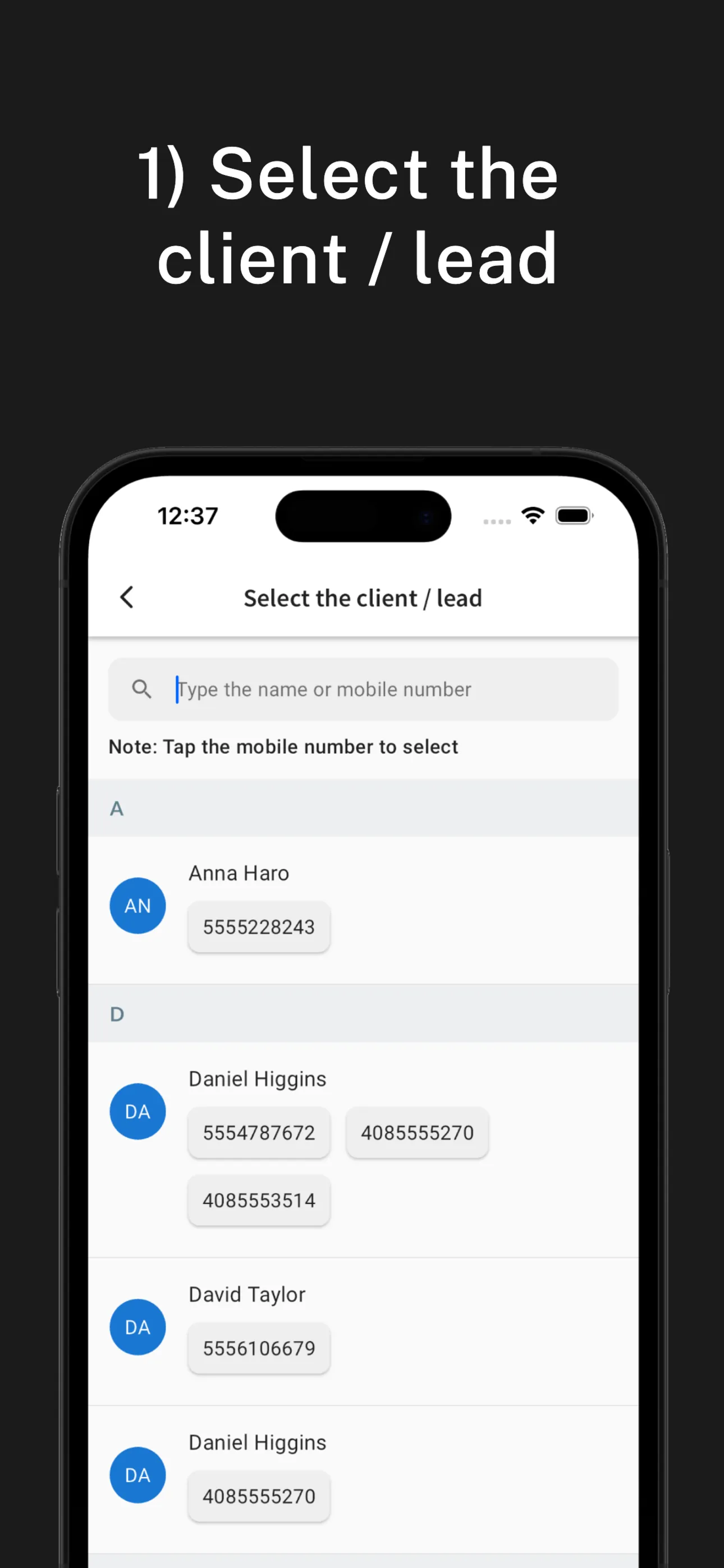 LeedsApp: Customer Follow Up iphone screenshot 3