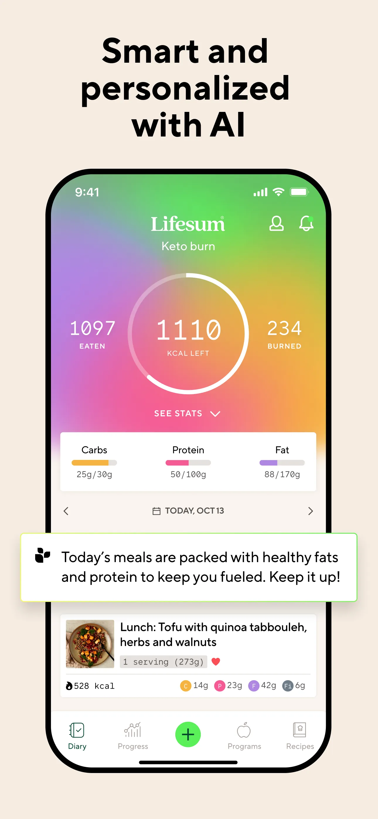 Lifesum Food & Calorie Tracker iphone screenshot 9