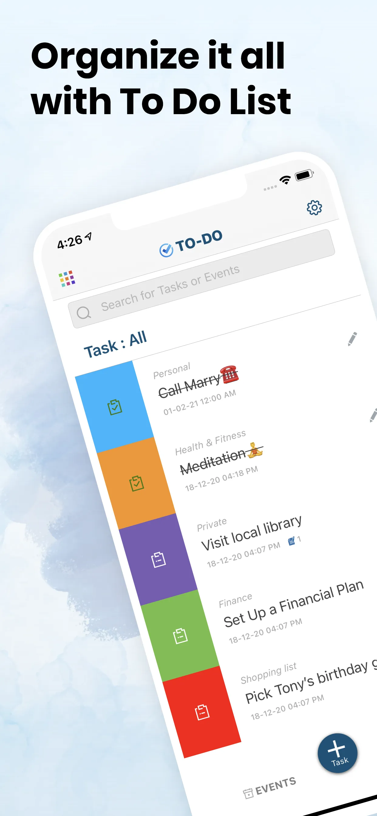 To Do List| iphone screenshot 1
