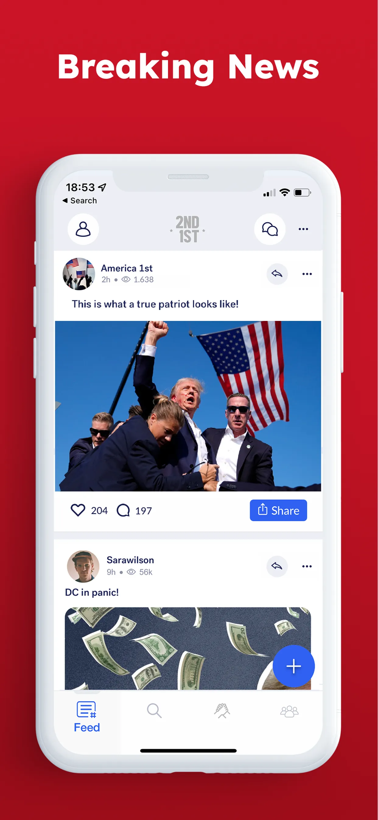 2nd1st - Truth, News & Social iphone screenshot 1