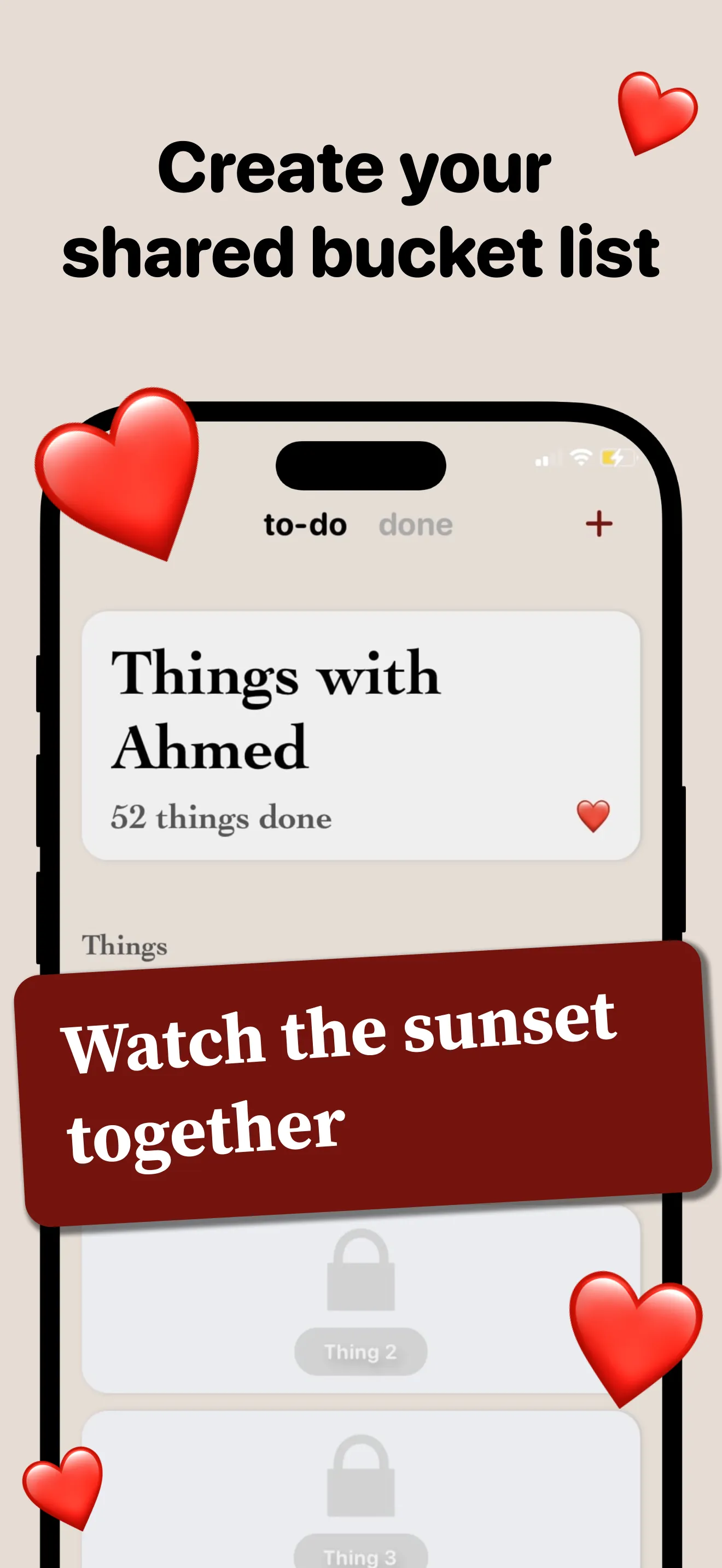 Things With You iphone screenshot 1