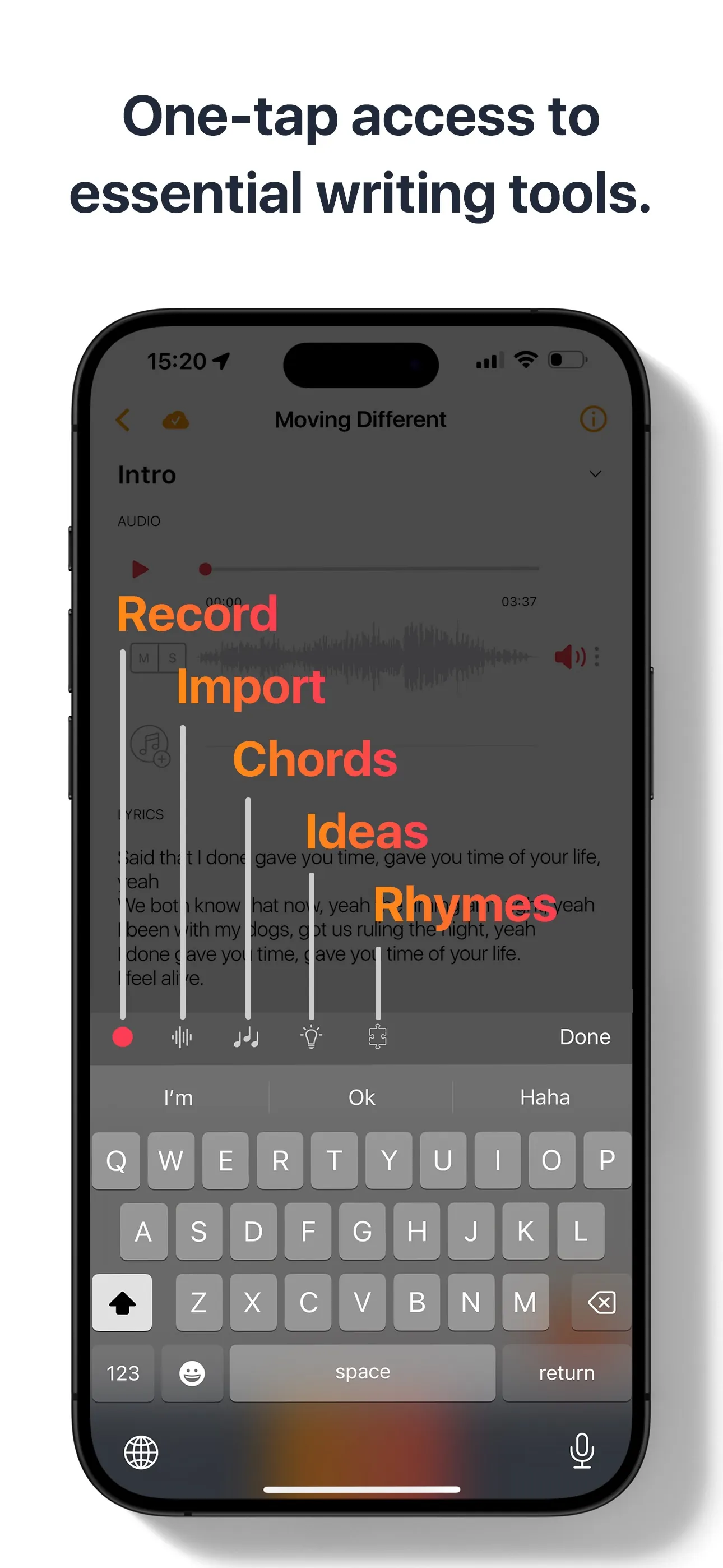 Songwriter Pro: Lyric Studio iphone screenshot 3