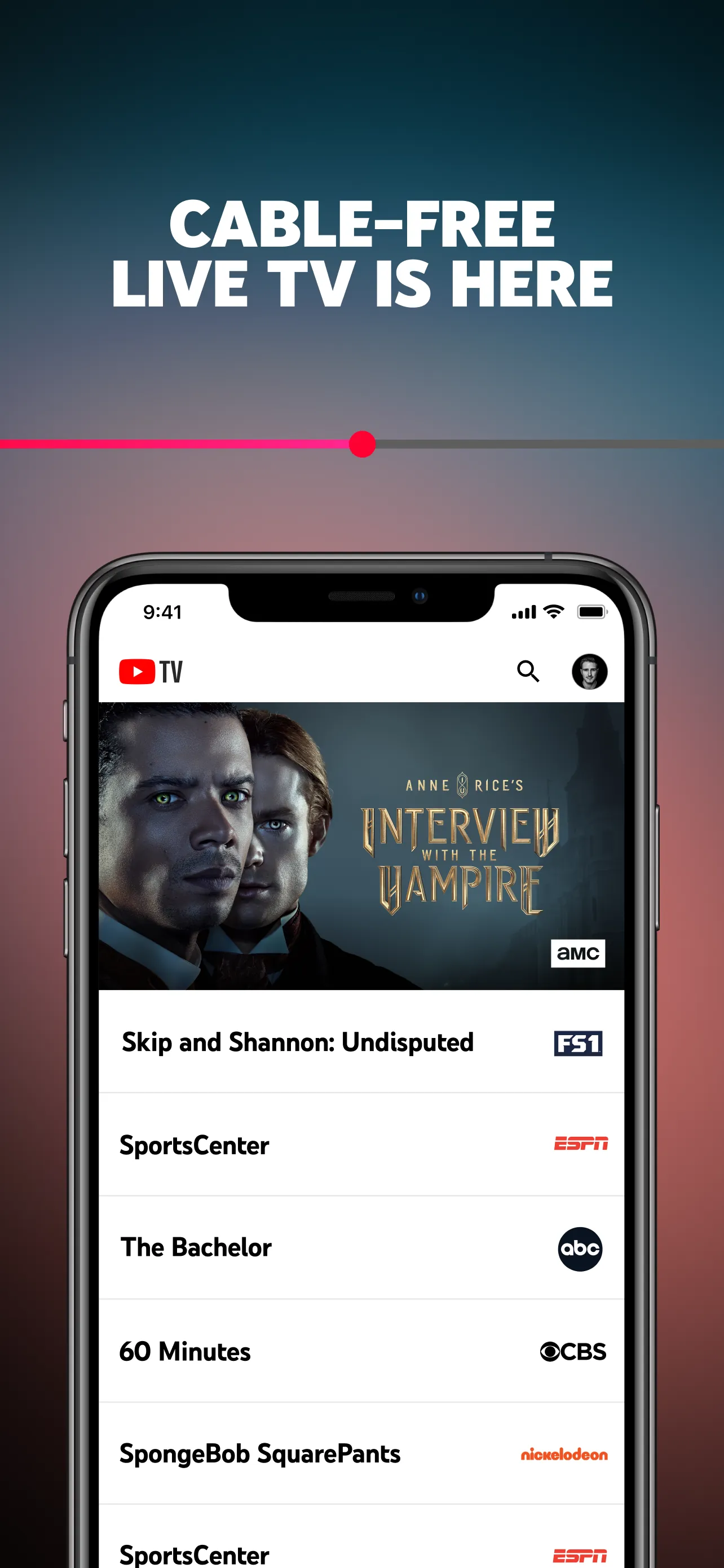 YouTube TV iphone screenshot 1