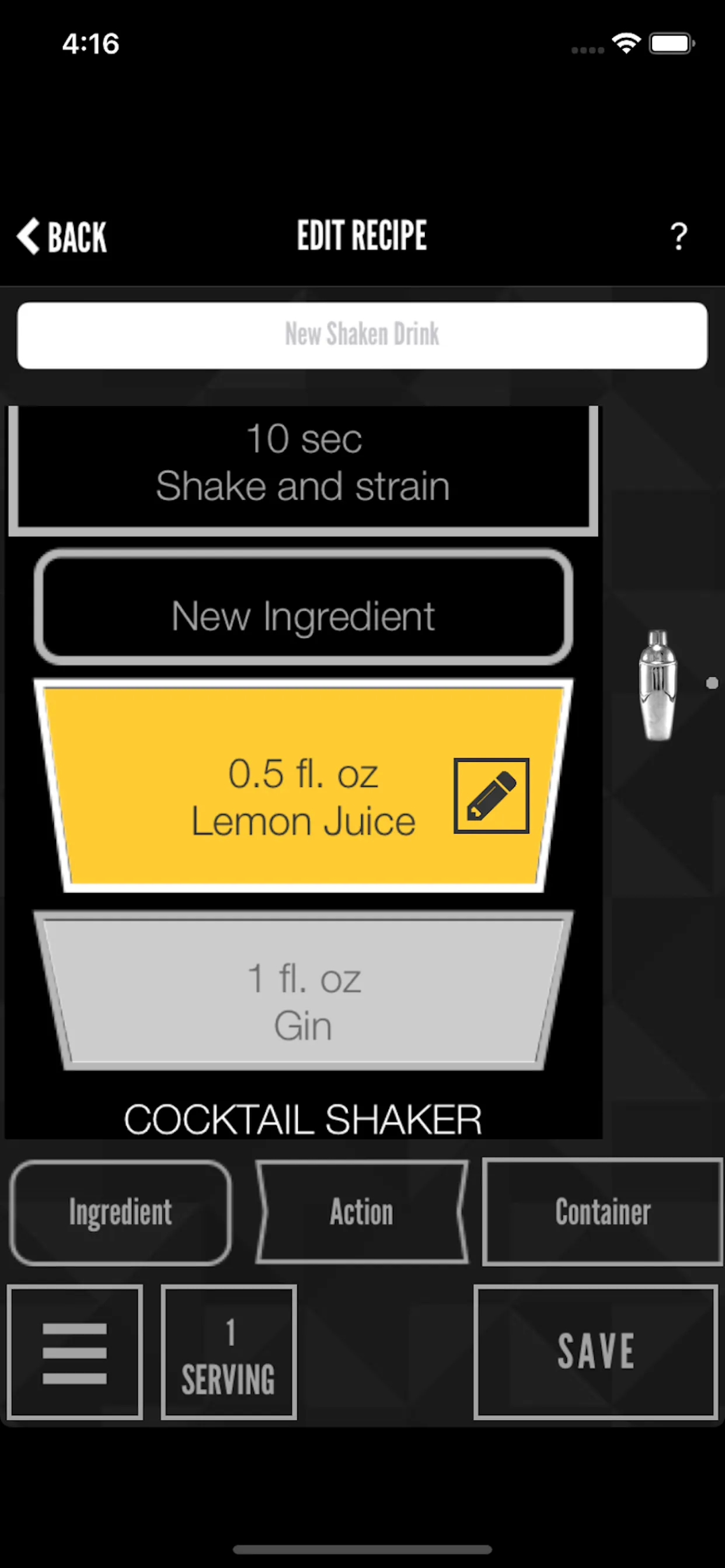 Perfect Drink iphone screenshot 2