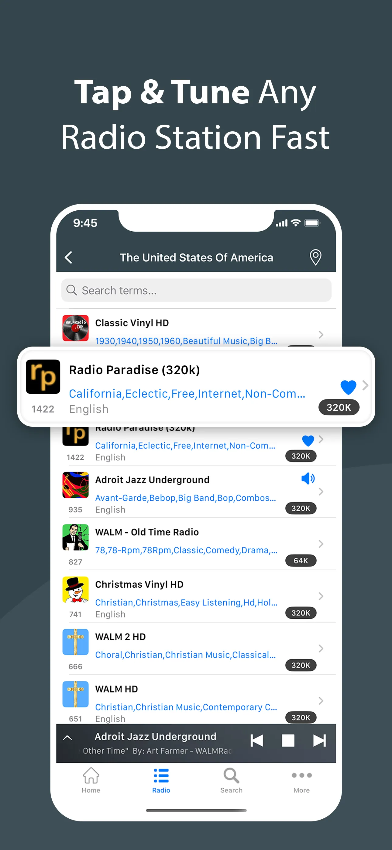 Radio Tuner - Live FM Stations iphone screenshot 5