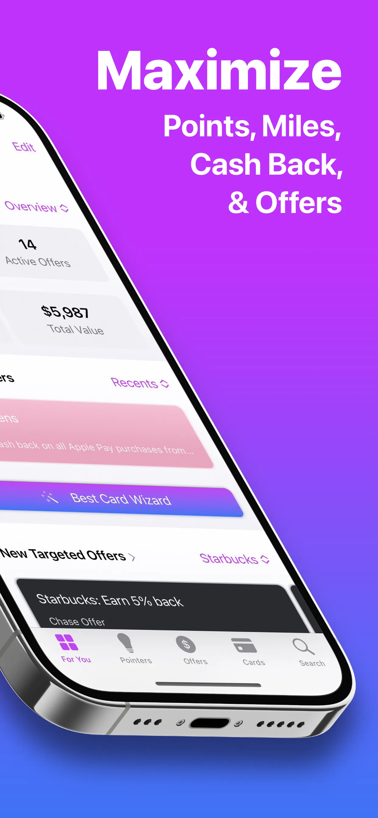 CardPointers for Credit Cards iphone screenshot 2