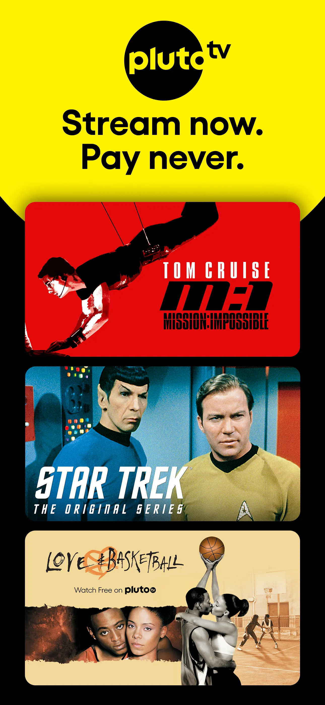 Pluto TV: Stream Movies/Shows iphone screenshot 1