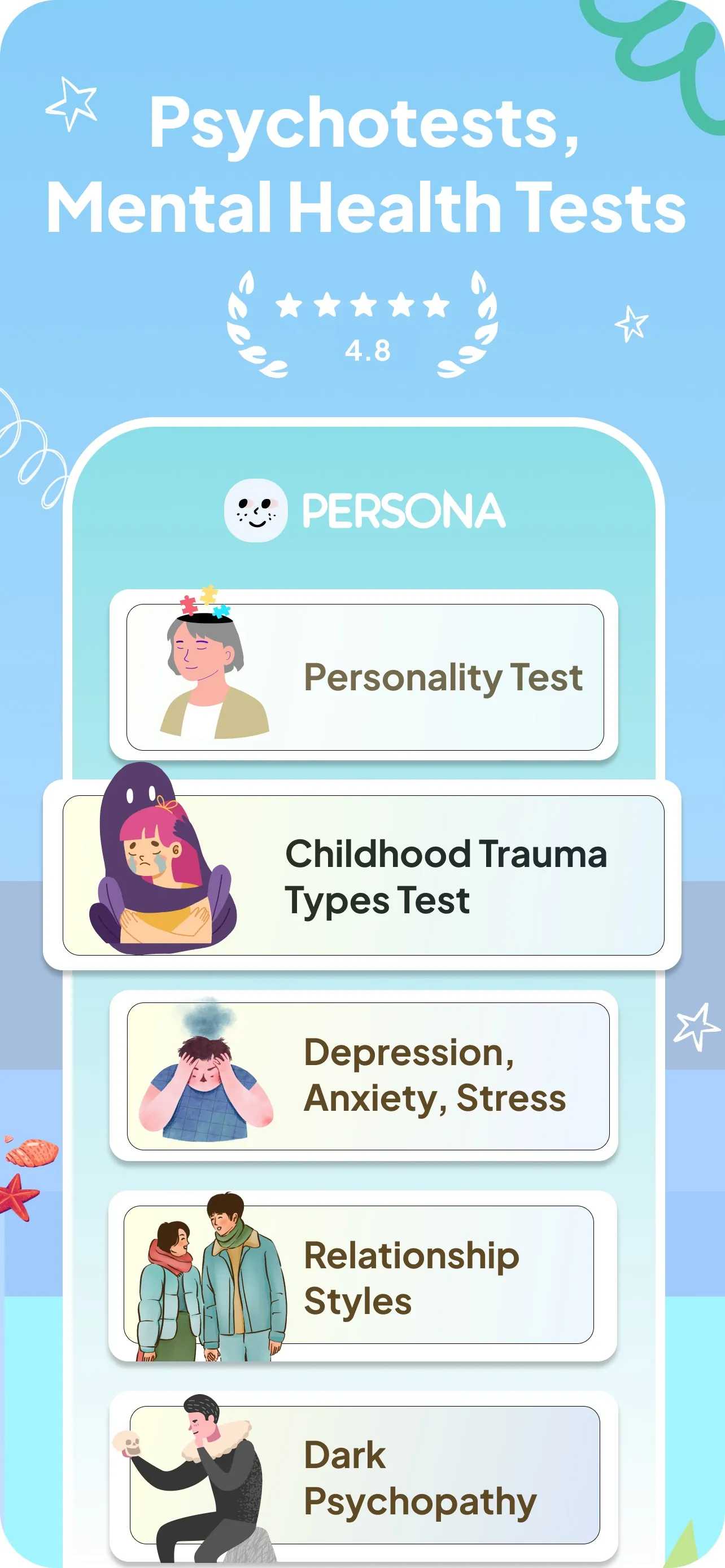 Trauma Test, Personality Tests iphone screenshot 1