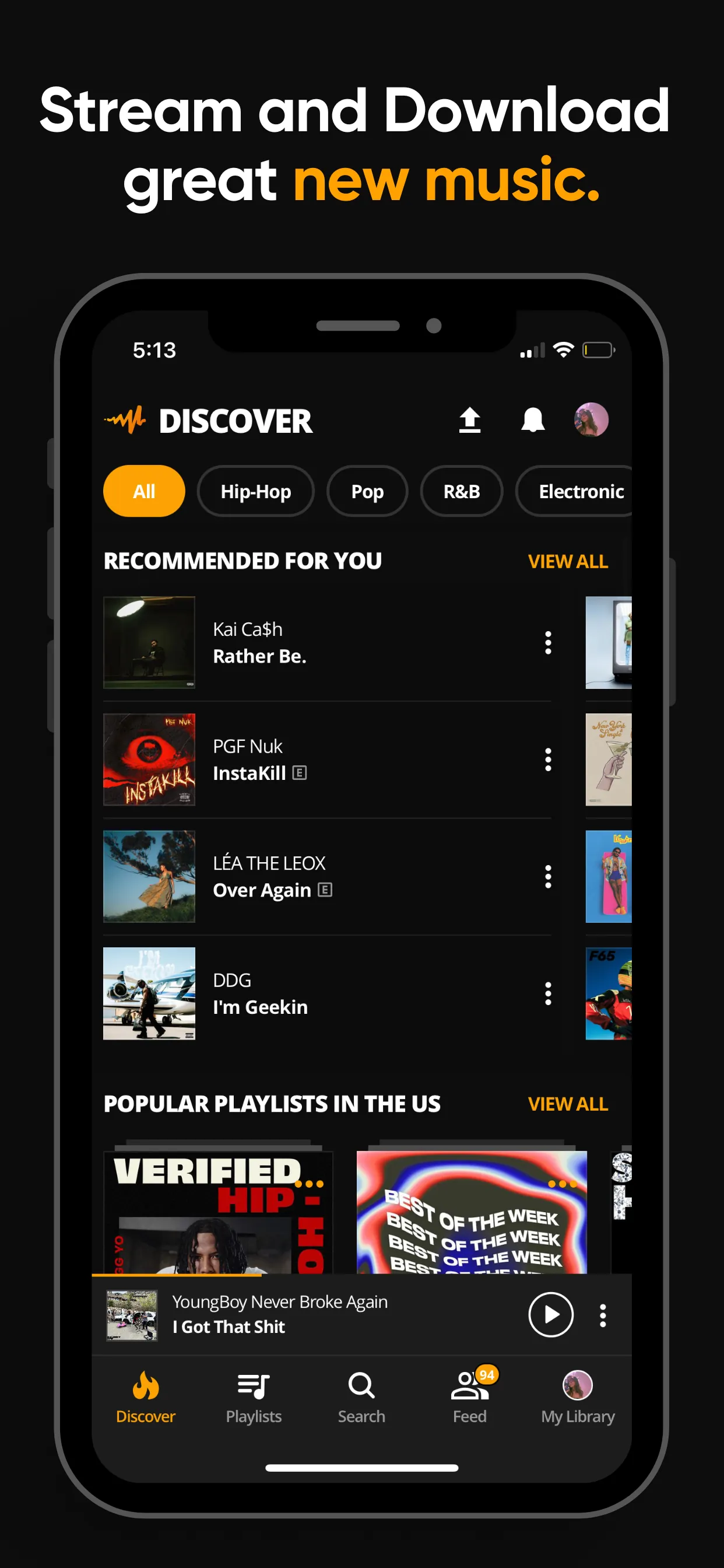 Audiomack - Play Music Offline iphone screenshot 2