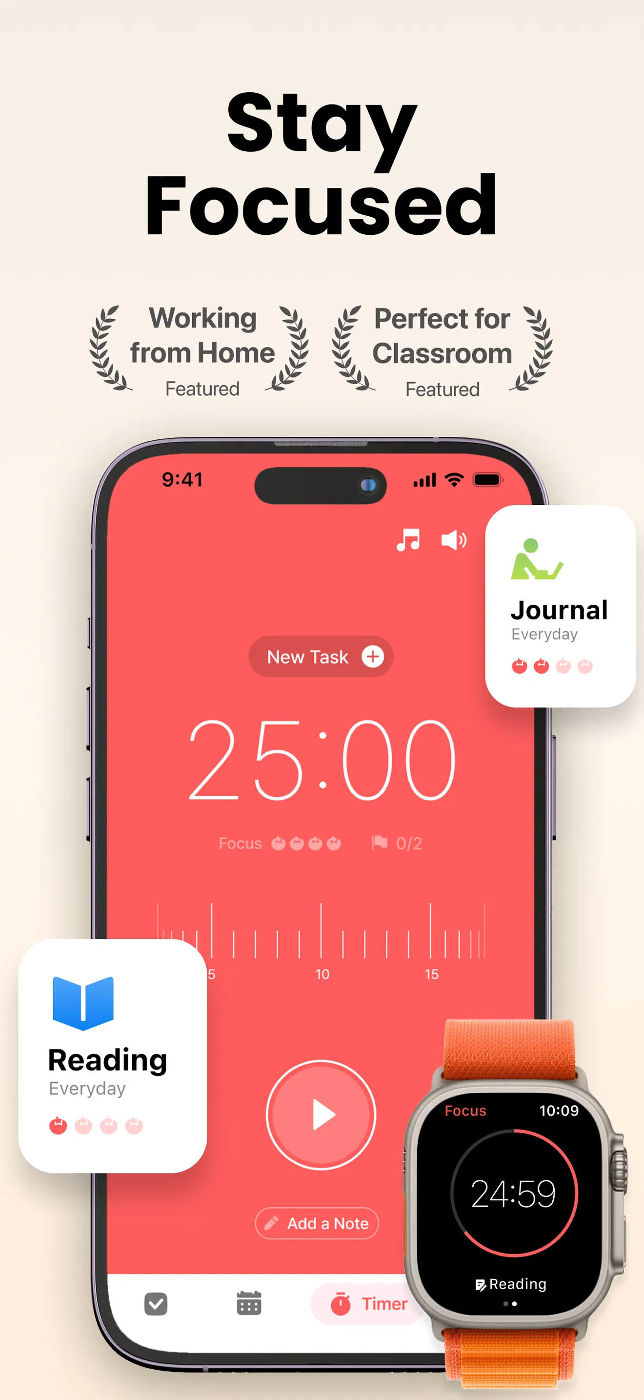 Focus Keeper - Pomodoro Timer iphone screenshot 1