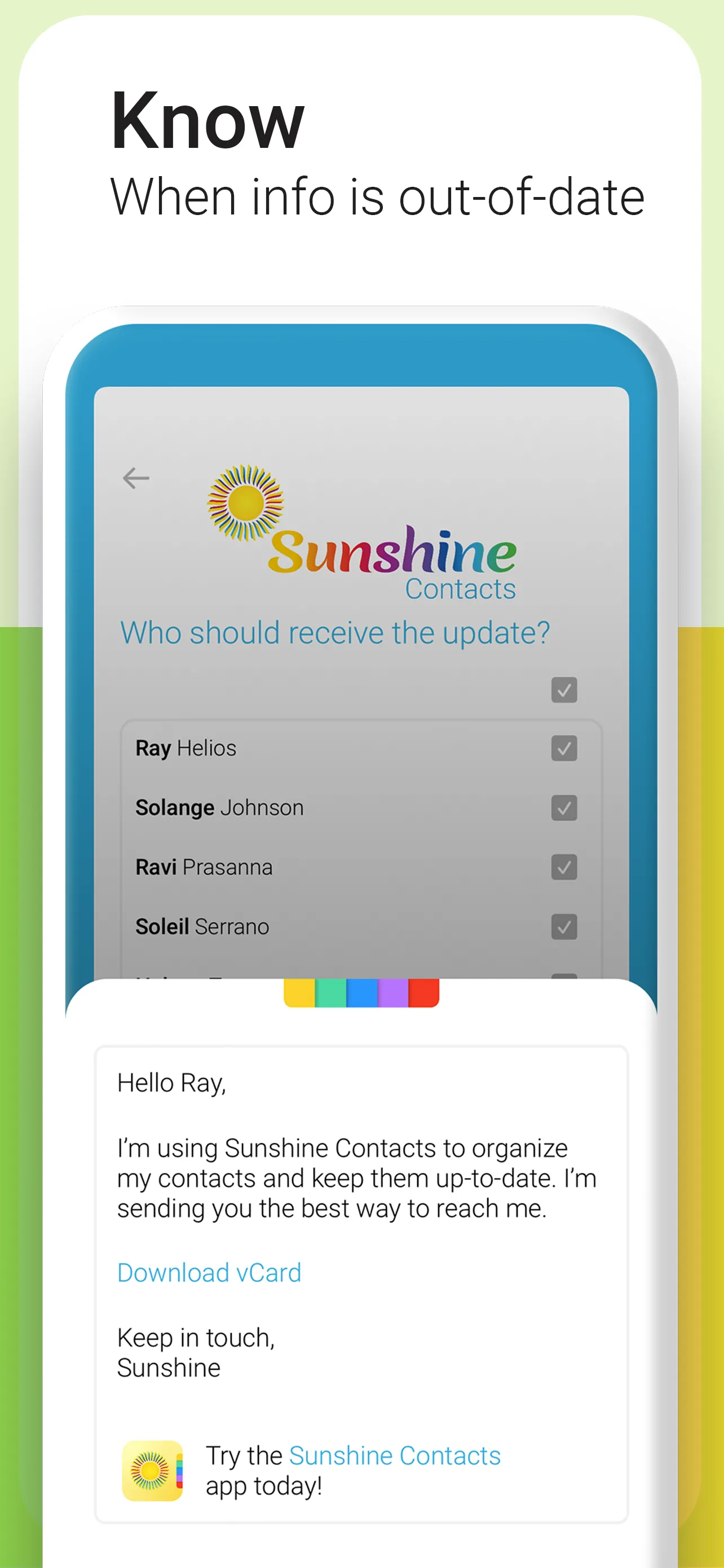 Sunshine Contacts iphone screenshot 6
