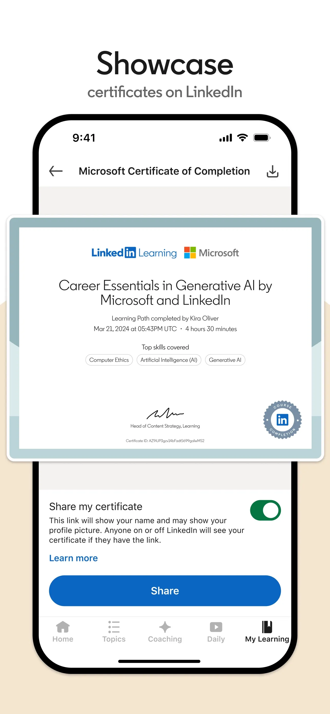 LinkedIn Learning iphone screenshot 5
