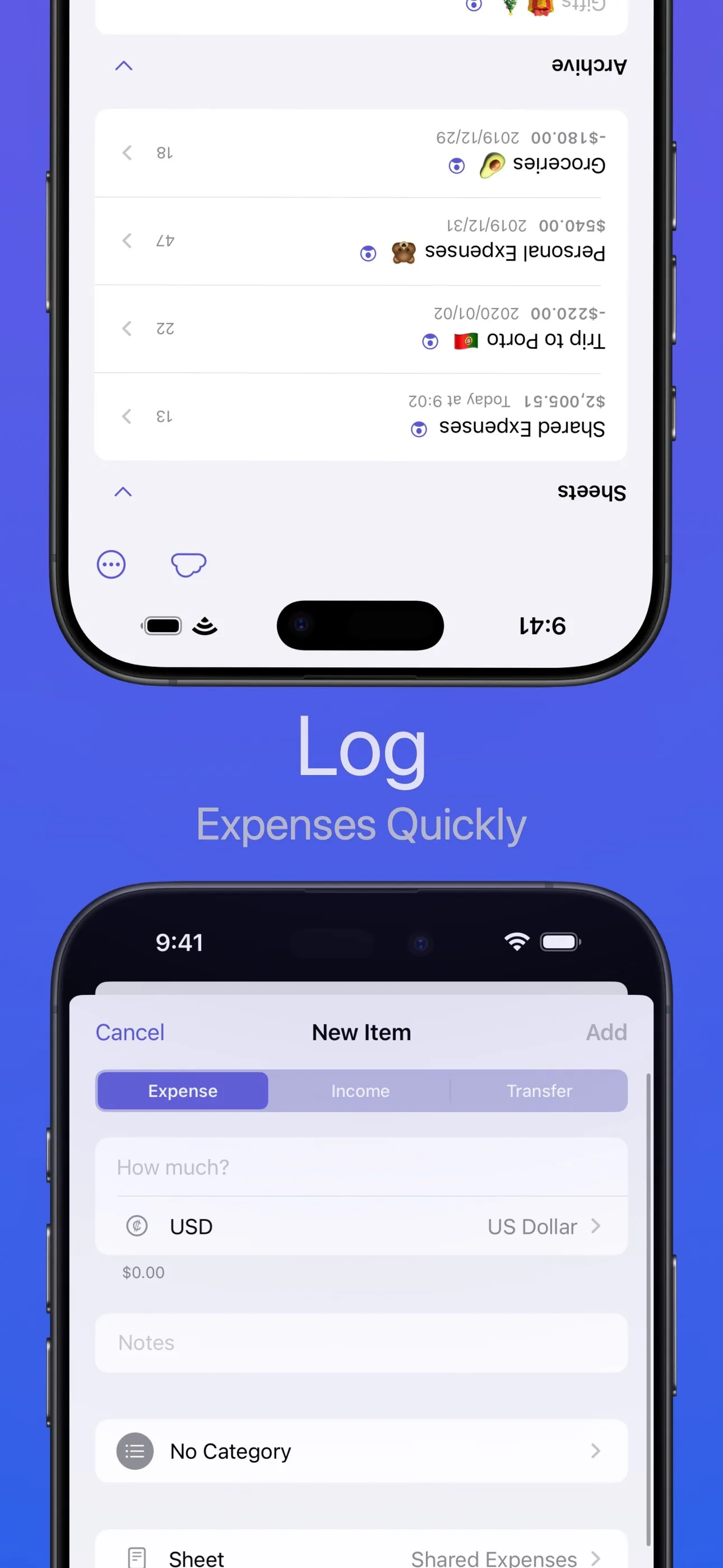 Expenses: Spending Tracker iphone screenshot 2
