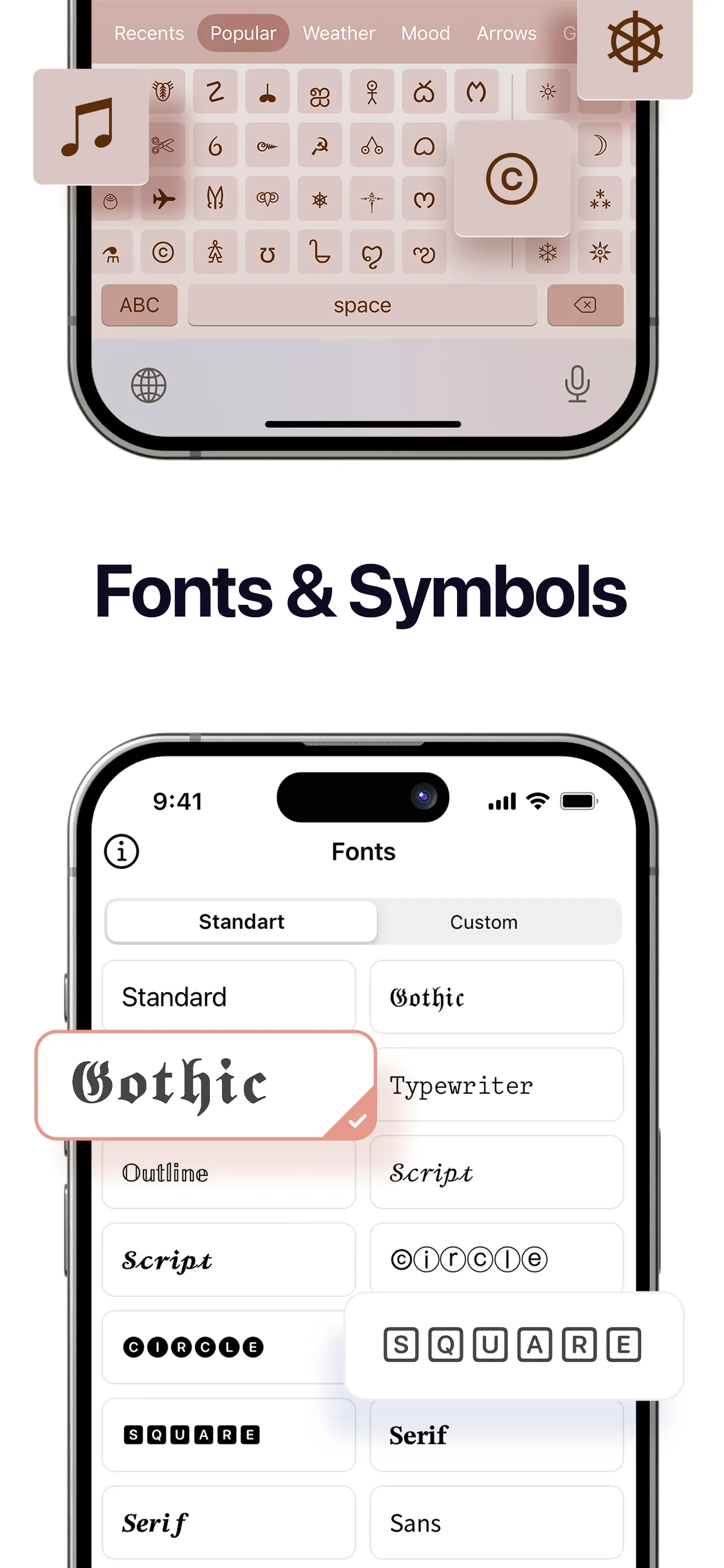 Fonts Art: Keyboard for iPhone iphone screenshot 2