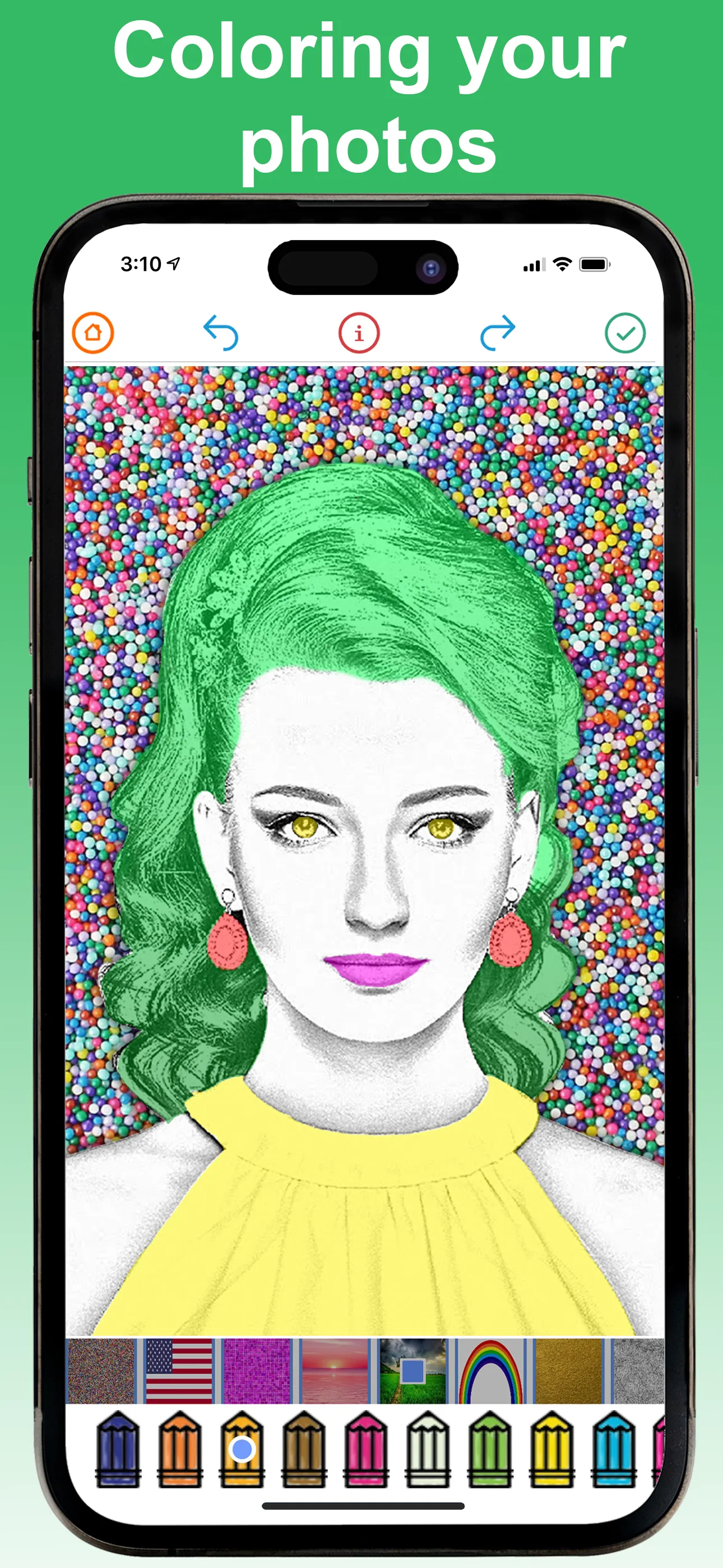 Turn Photo To Picture Coloring iphone screenshot 3