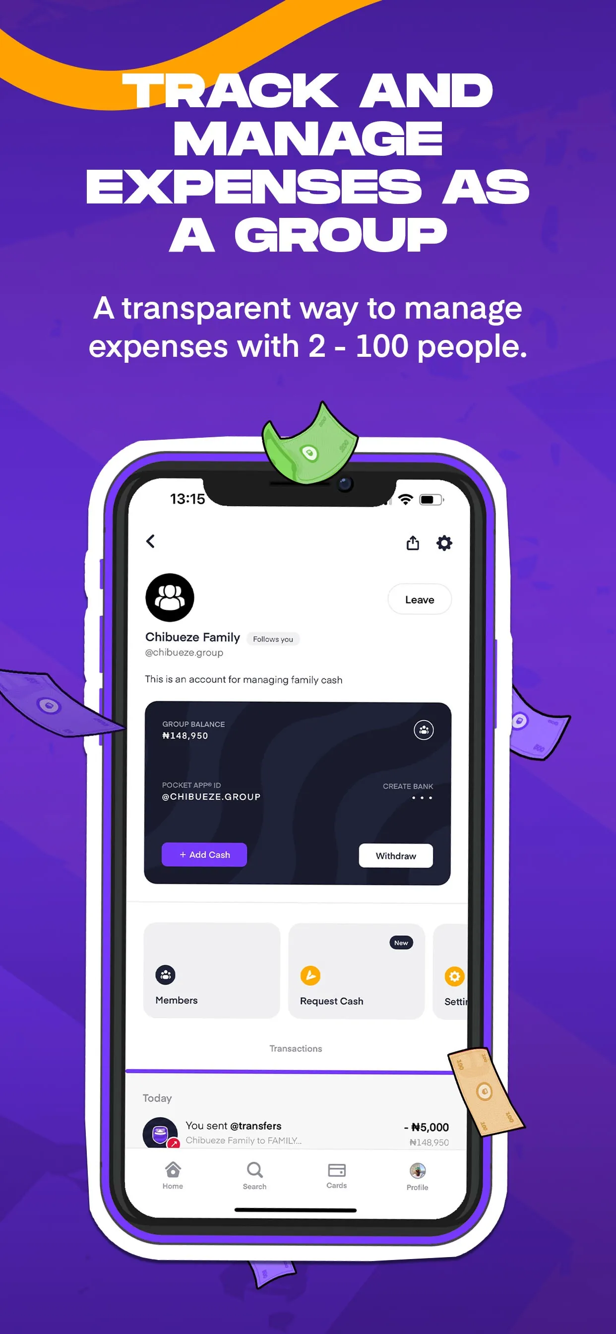 PocketApp: Send & Manage Money iphone screenshot 5