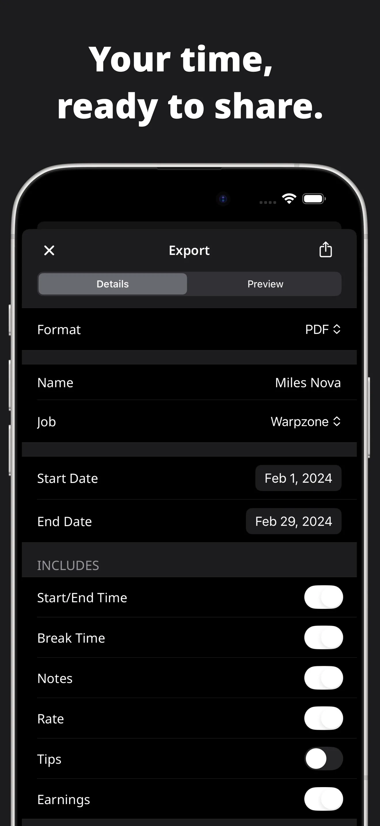 Clock In: Work Hours Tracker iphone screenshot 4