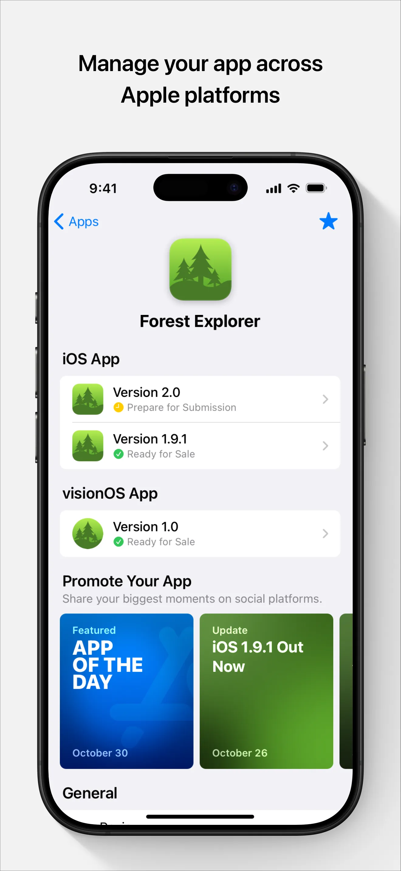 App Store Connect iphone screenshot 2