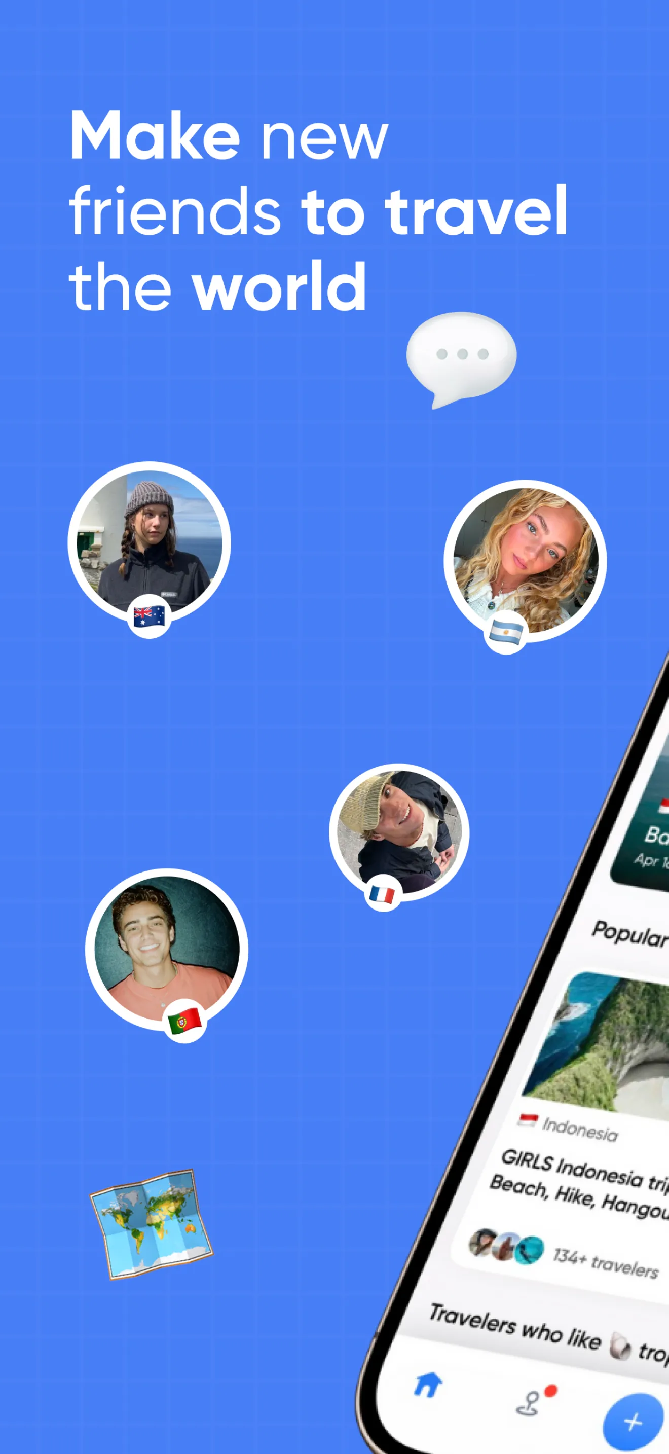 TripBFF - Solo Travel Friends iphone screenshot 1