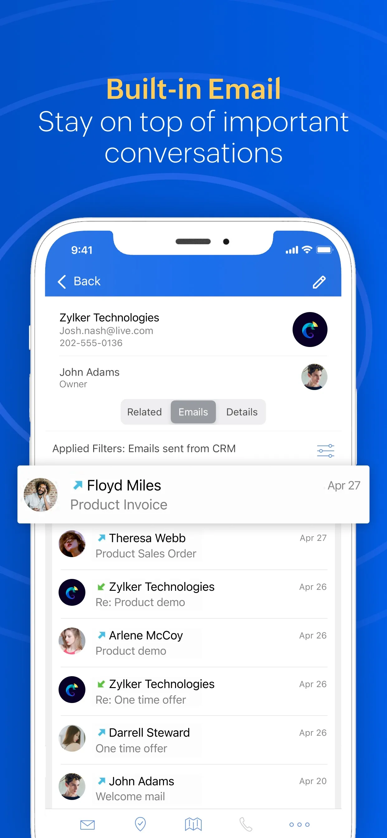 Zoho CRM - Sales & Marketing iphone screenshot 5
