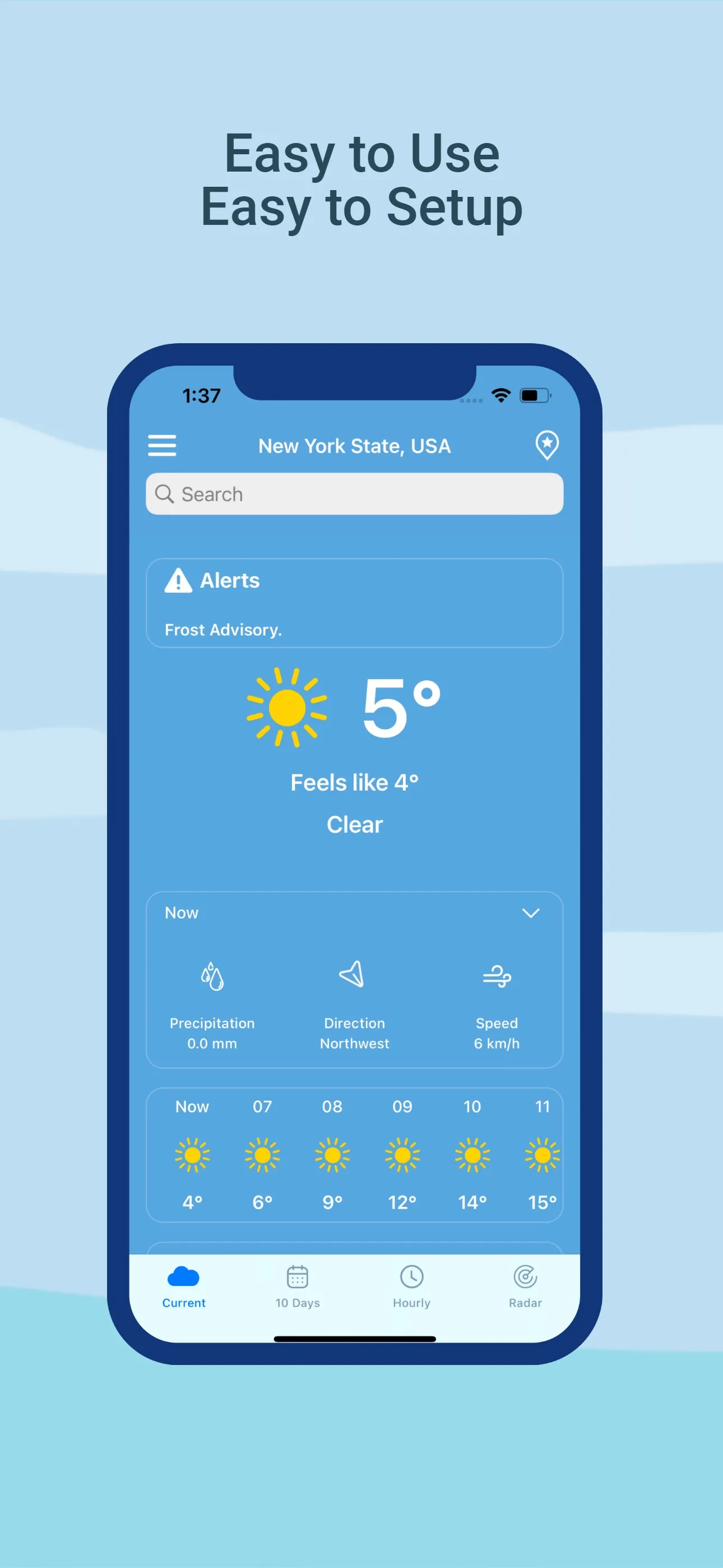 Dark Sky Tech Weather App iphone screenshot 4