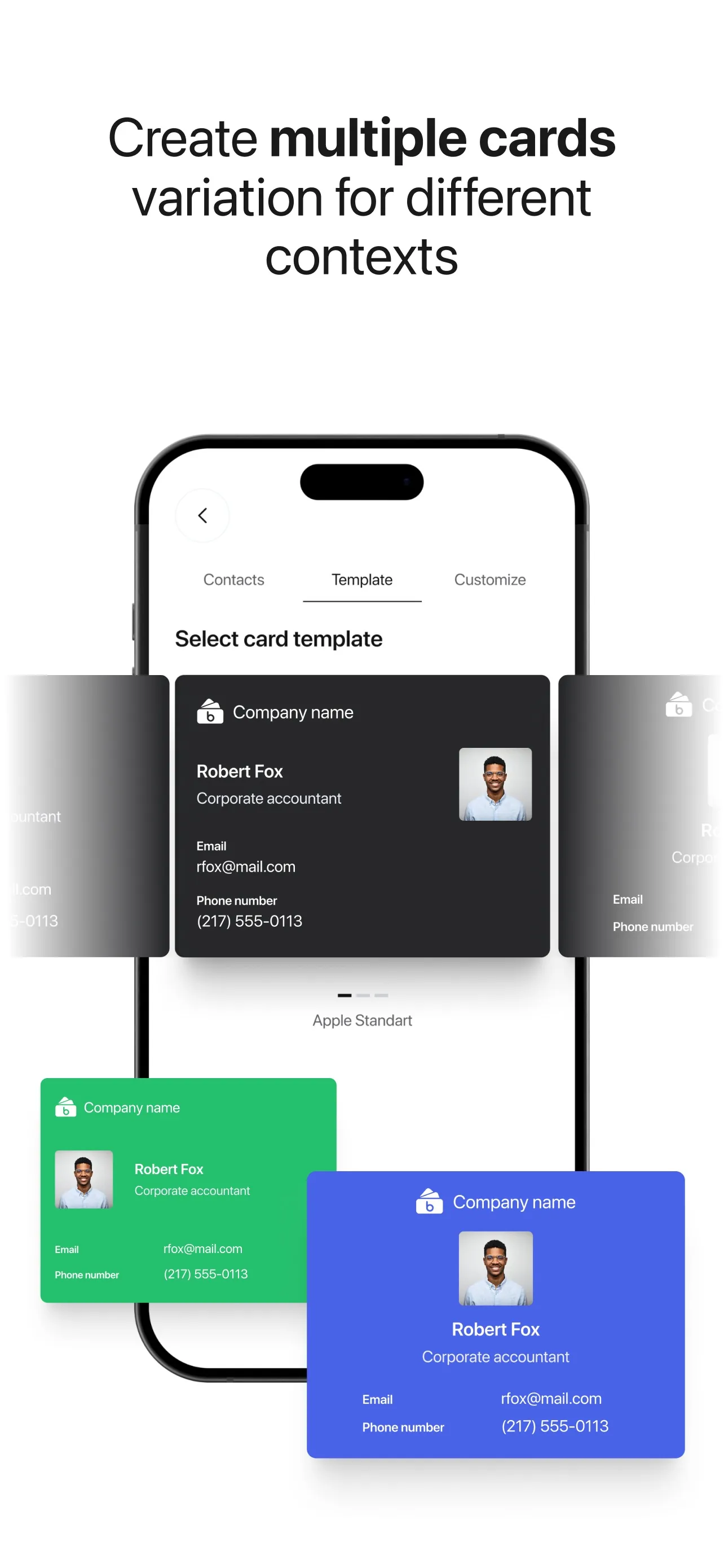bCard: Digital Business Card iphone screenshot 4