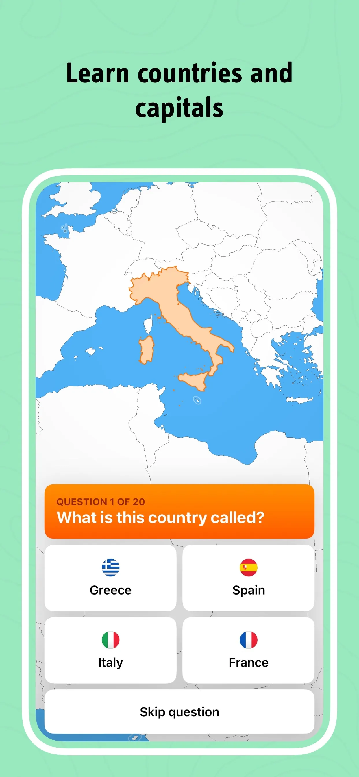 geotrainer: Geography Map Quiz iphone screenshot 2